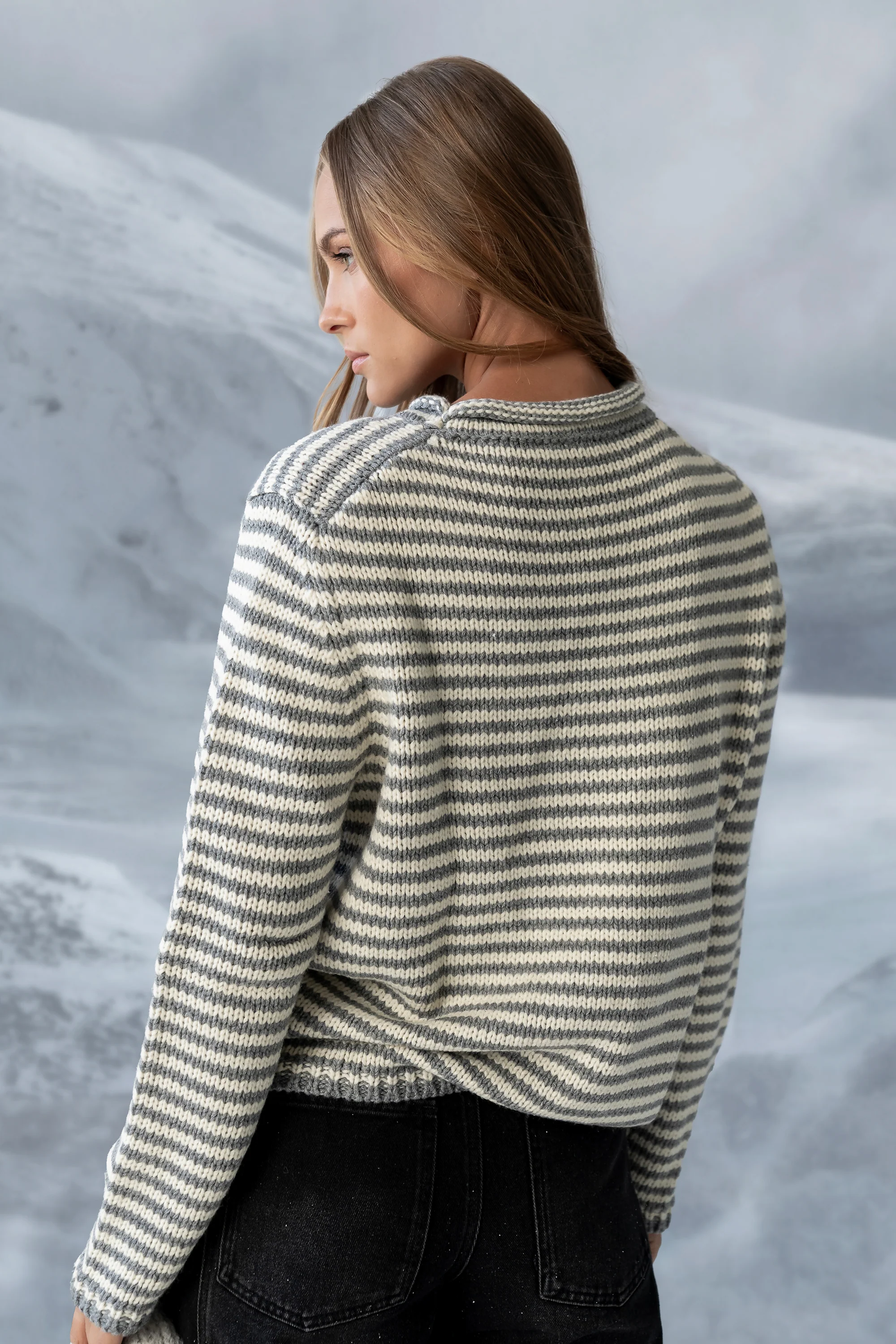 Jones Knit Sweater in Heather Grey - FINAL SALE - Image 2
