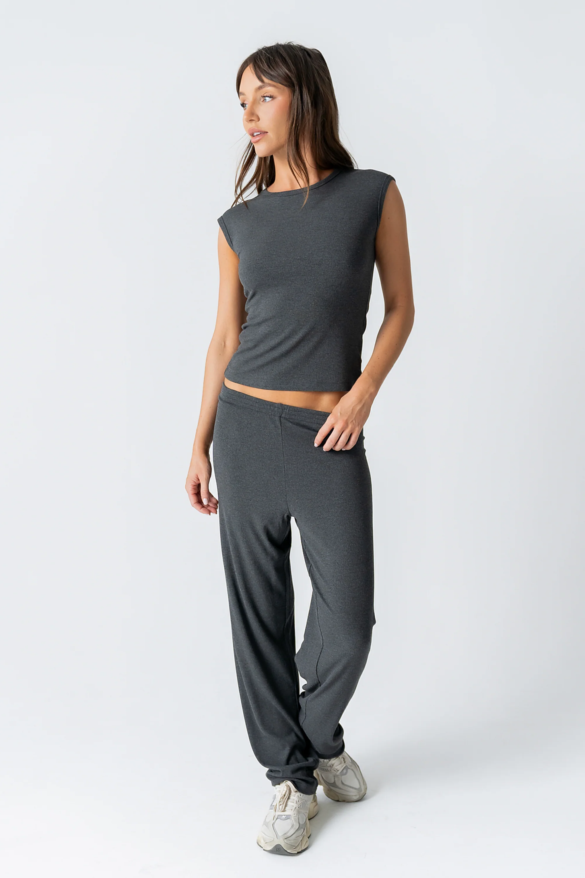 Jordanna Knit Top in Charcoal - FINAL SALE - Image 5