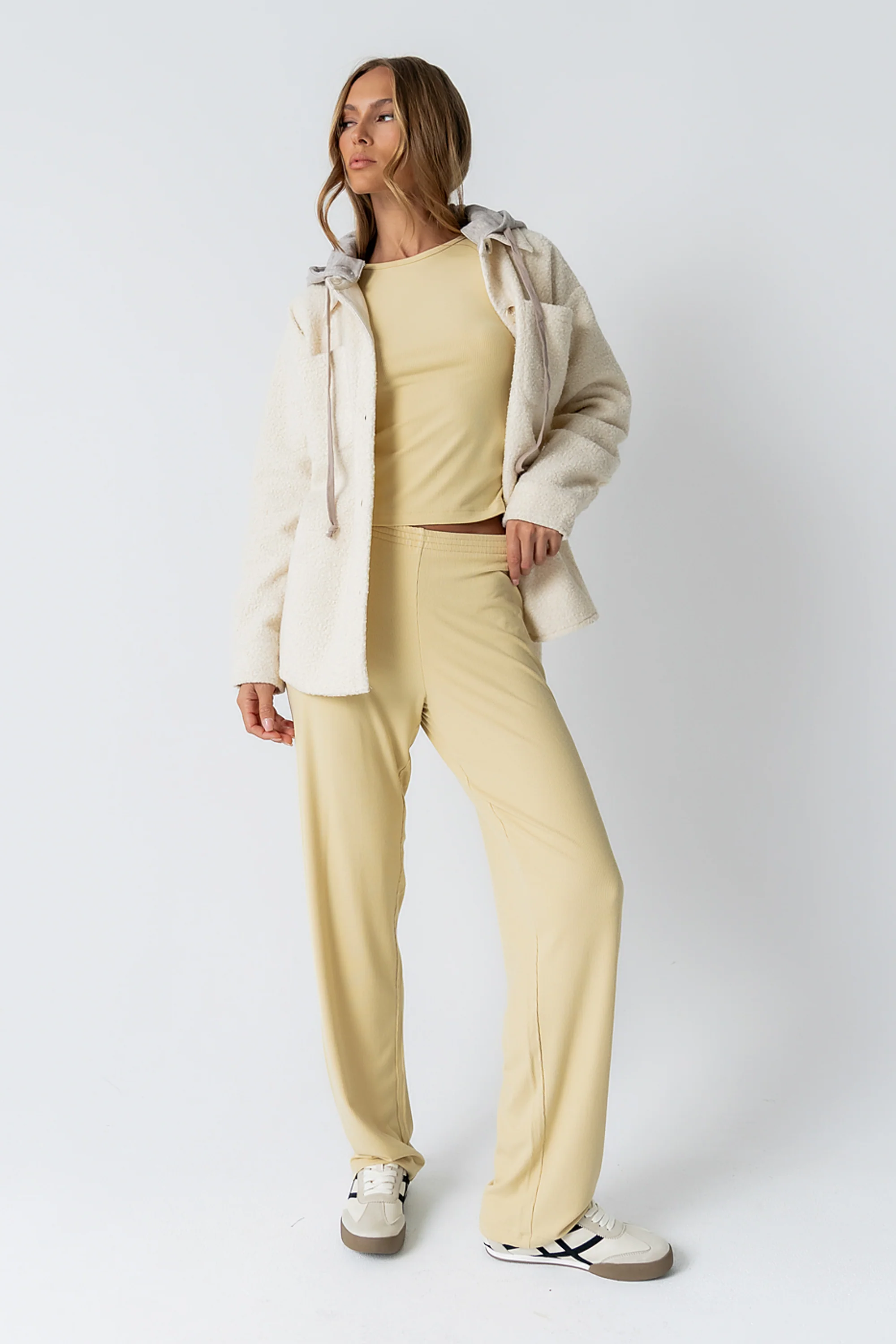 Jordanna Wide Leg Pants in Yellow - FINAL SALE - Image 4