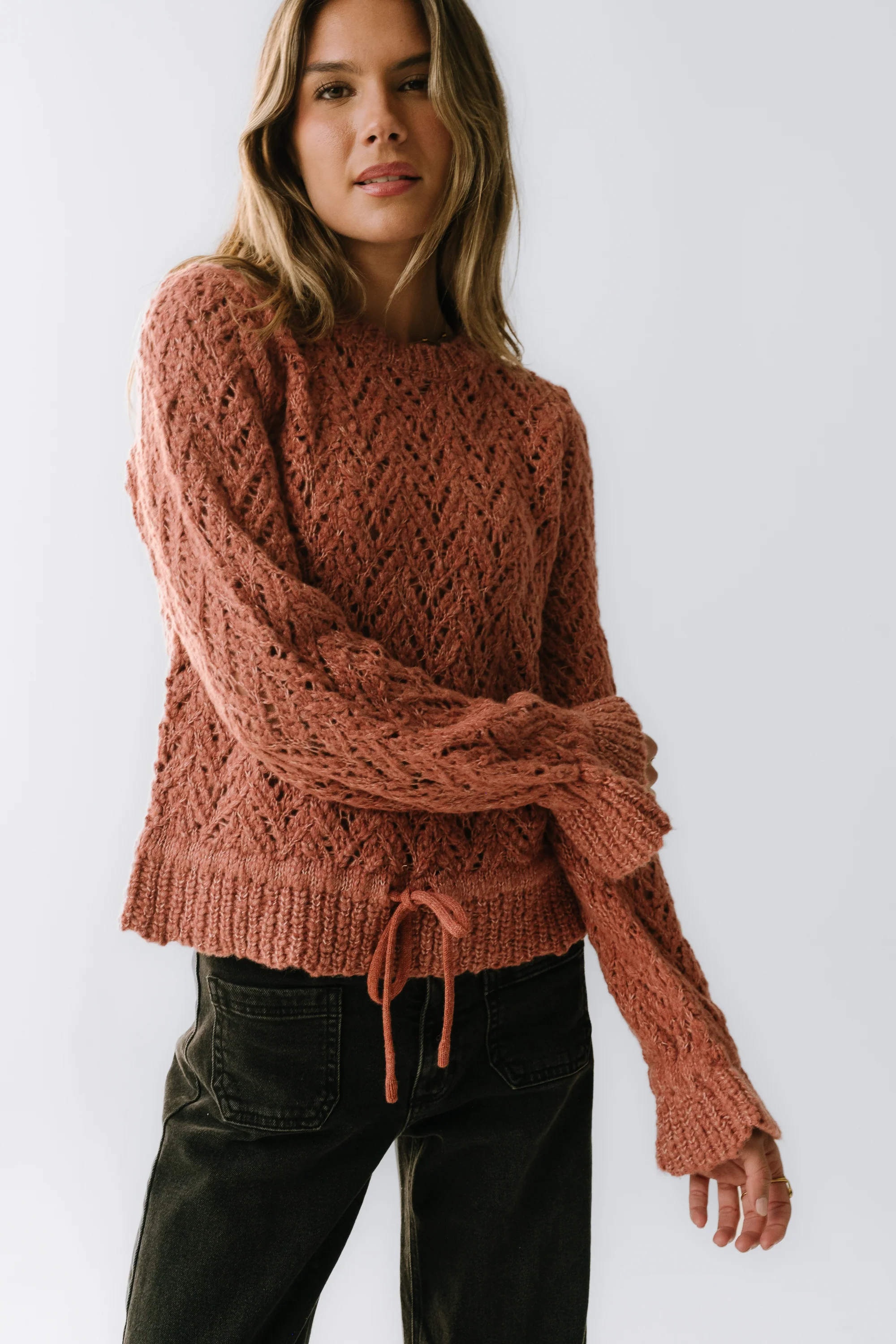 Joseph Knit Sweater in Rose - FINAL SALE - Image 2