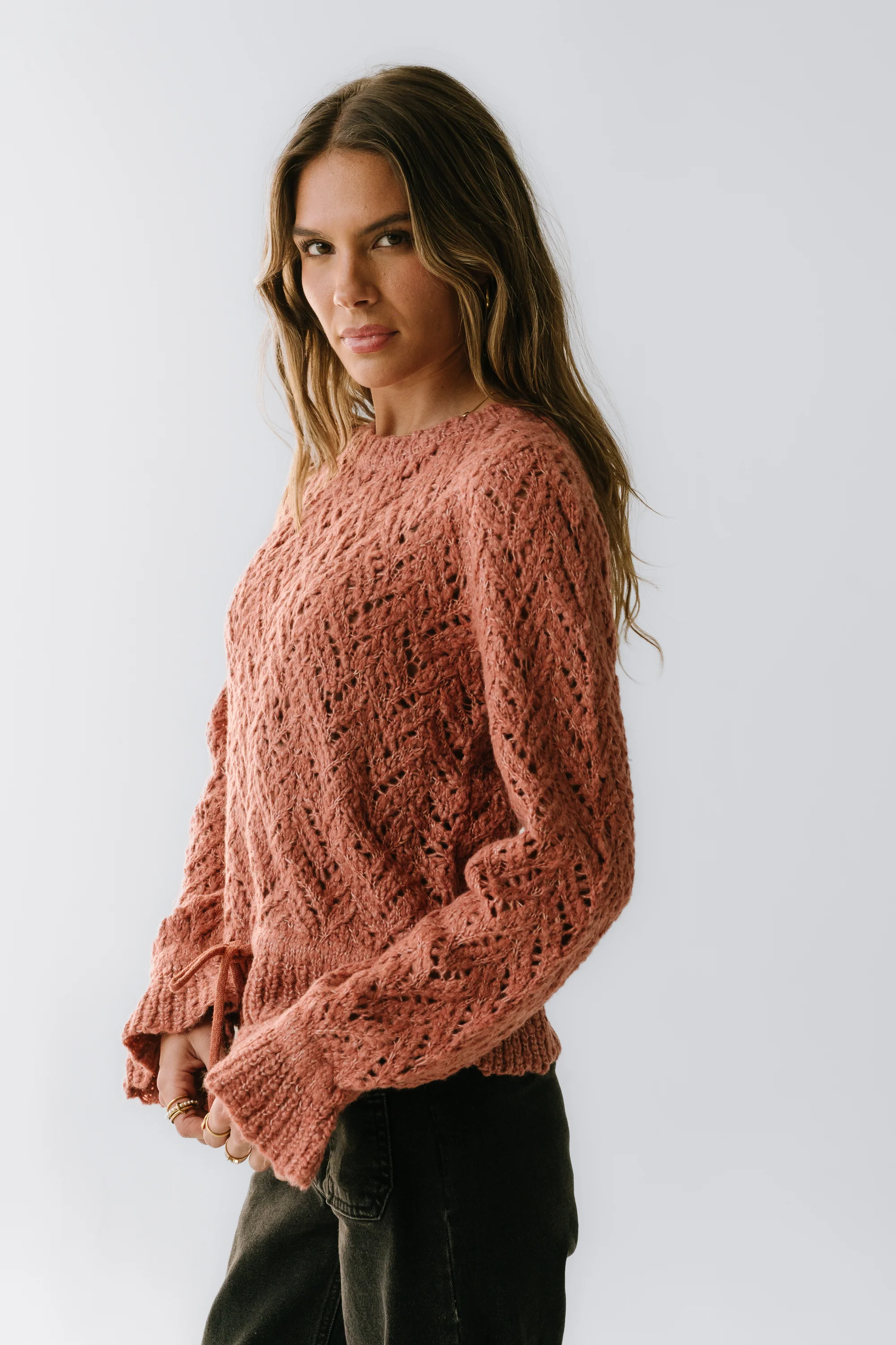 Joseph Knit Sweater in Rose - FINAL SALE - Image 5