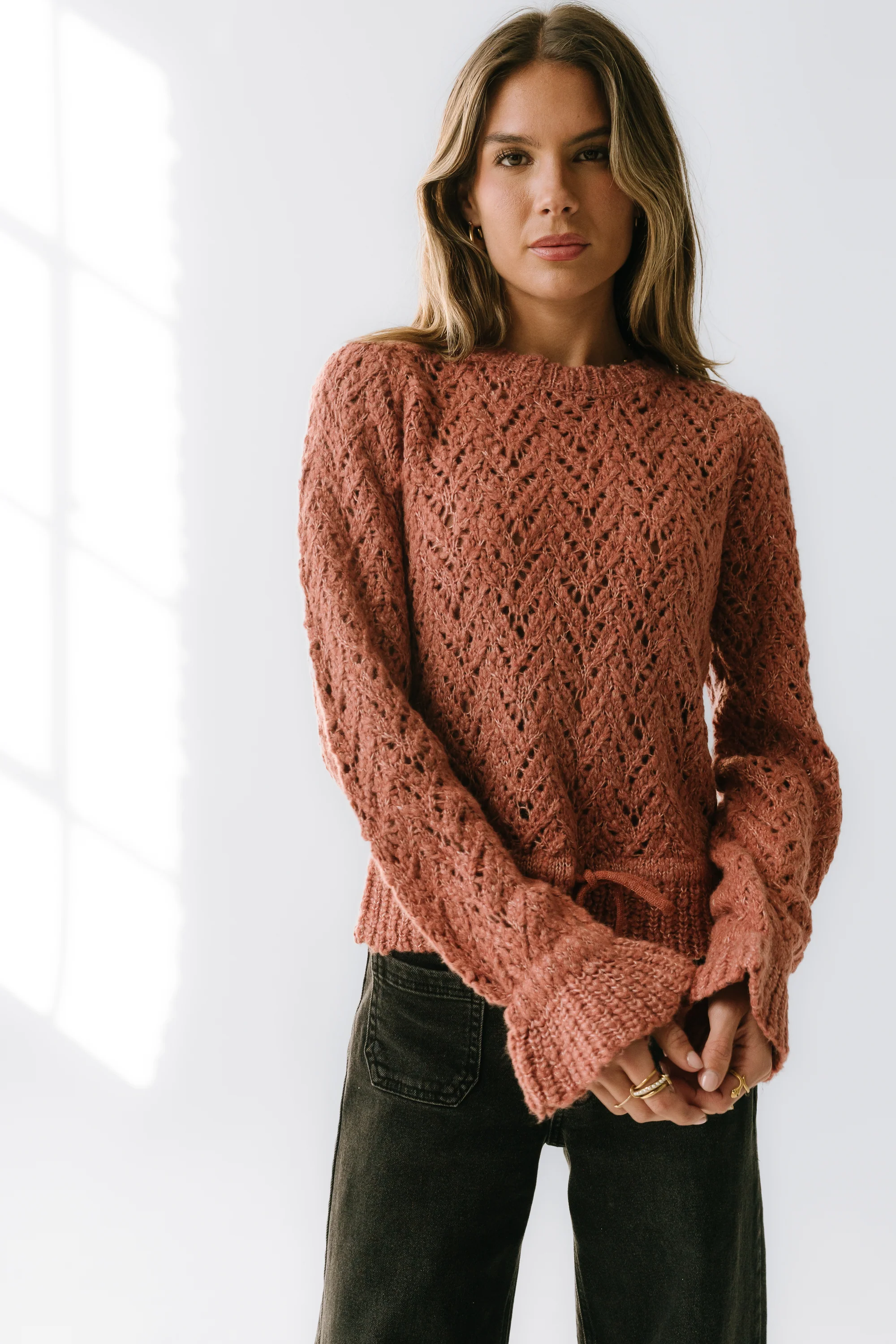 Joseph Knit Sweater in Rose - FINAL SALE - Image 6