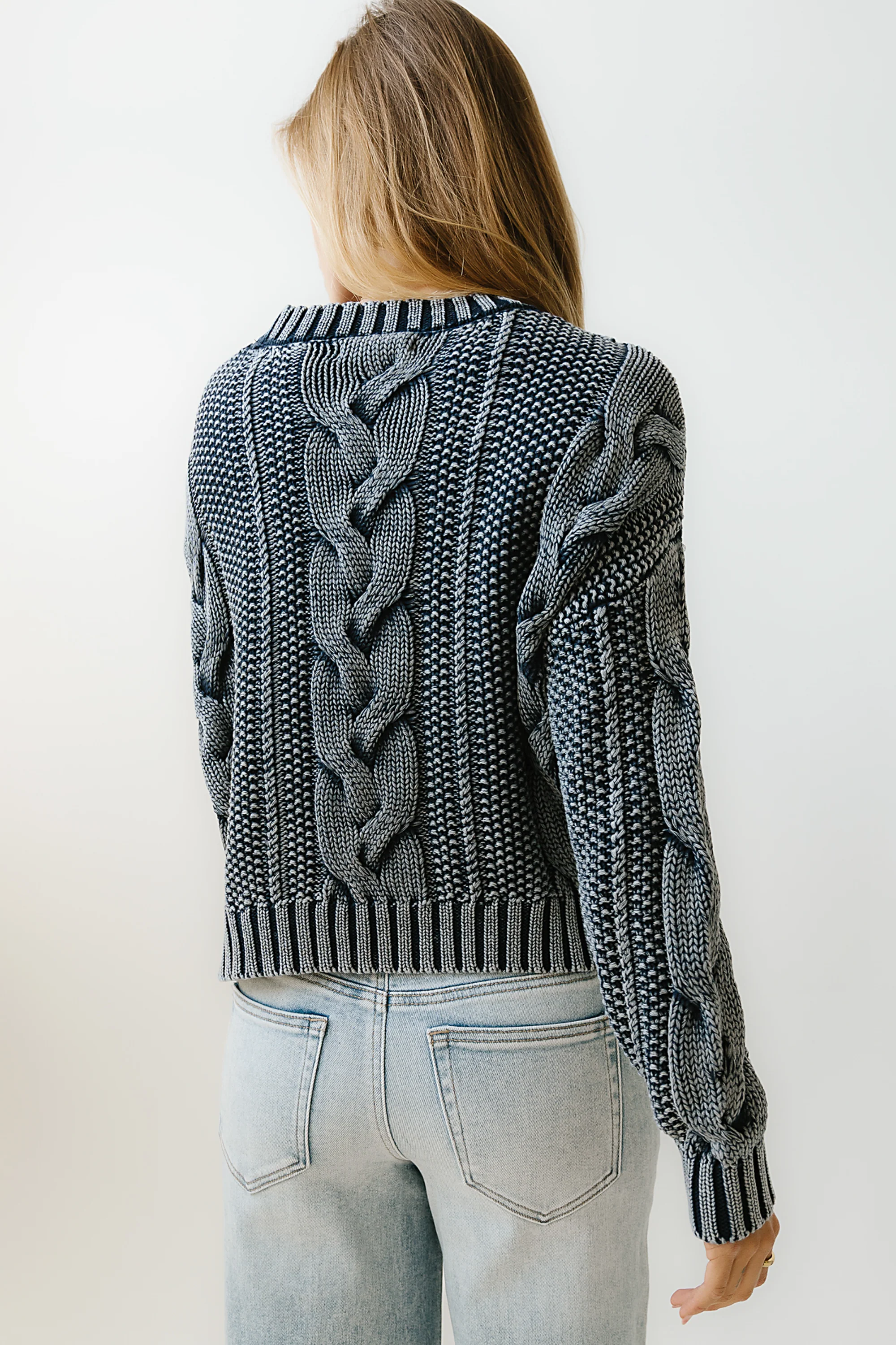 Josephine Knit Sweater in Navy - FINAL SALE - Image 5