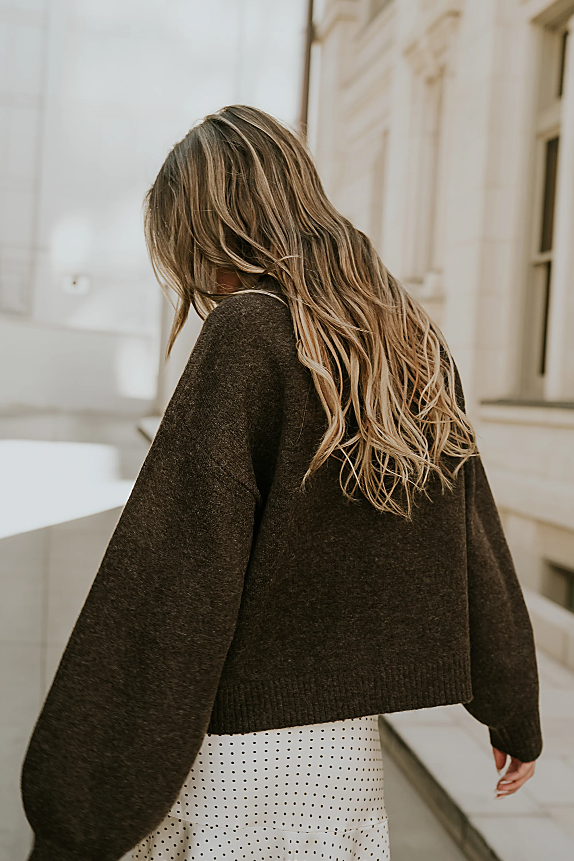 Josey Oversized Sweater in Brown - FINAL SALE - Image 6