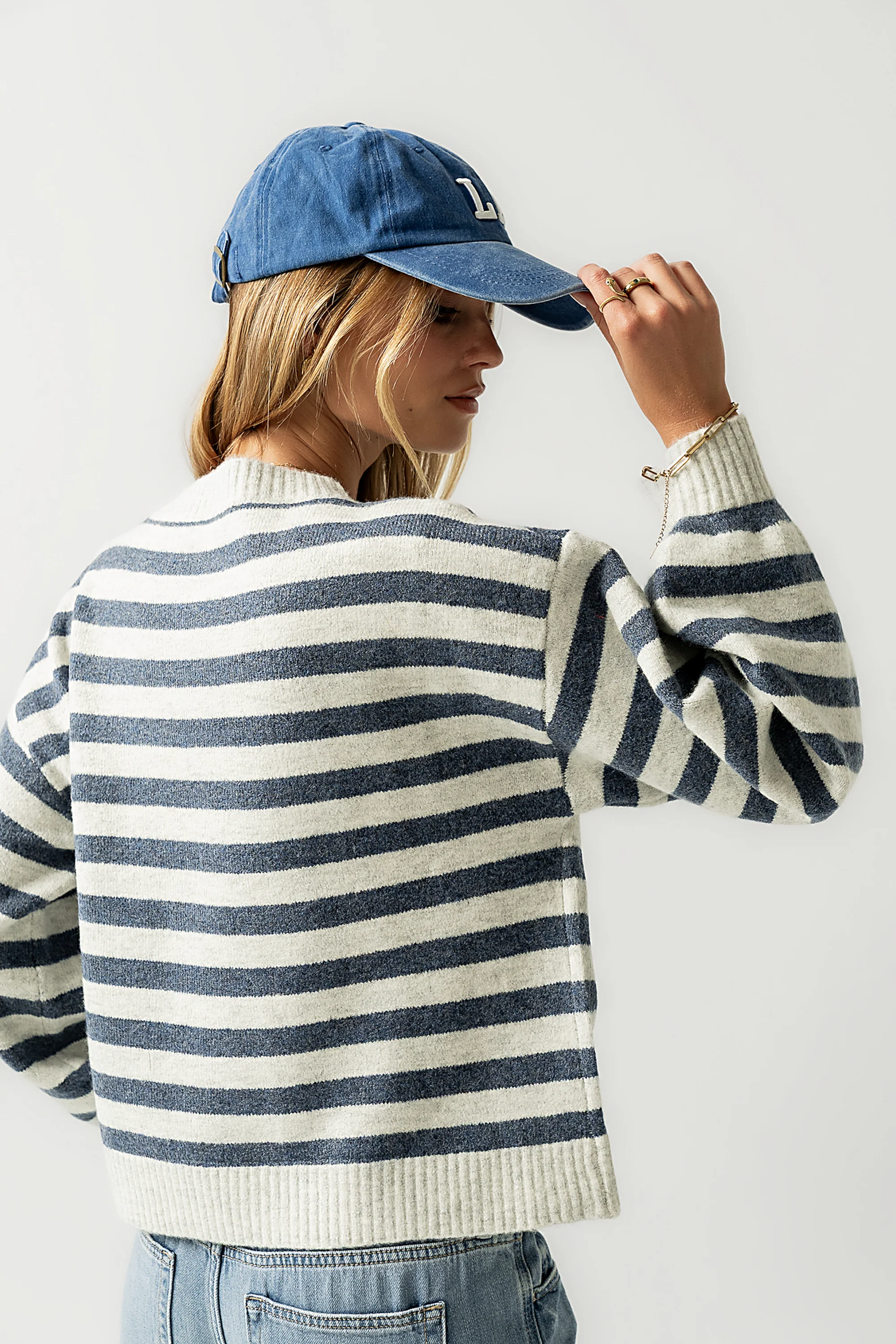 Josey Oversized Sweater in Blue - FINAL SALE - Image 7