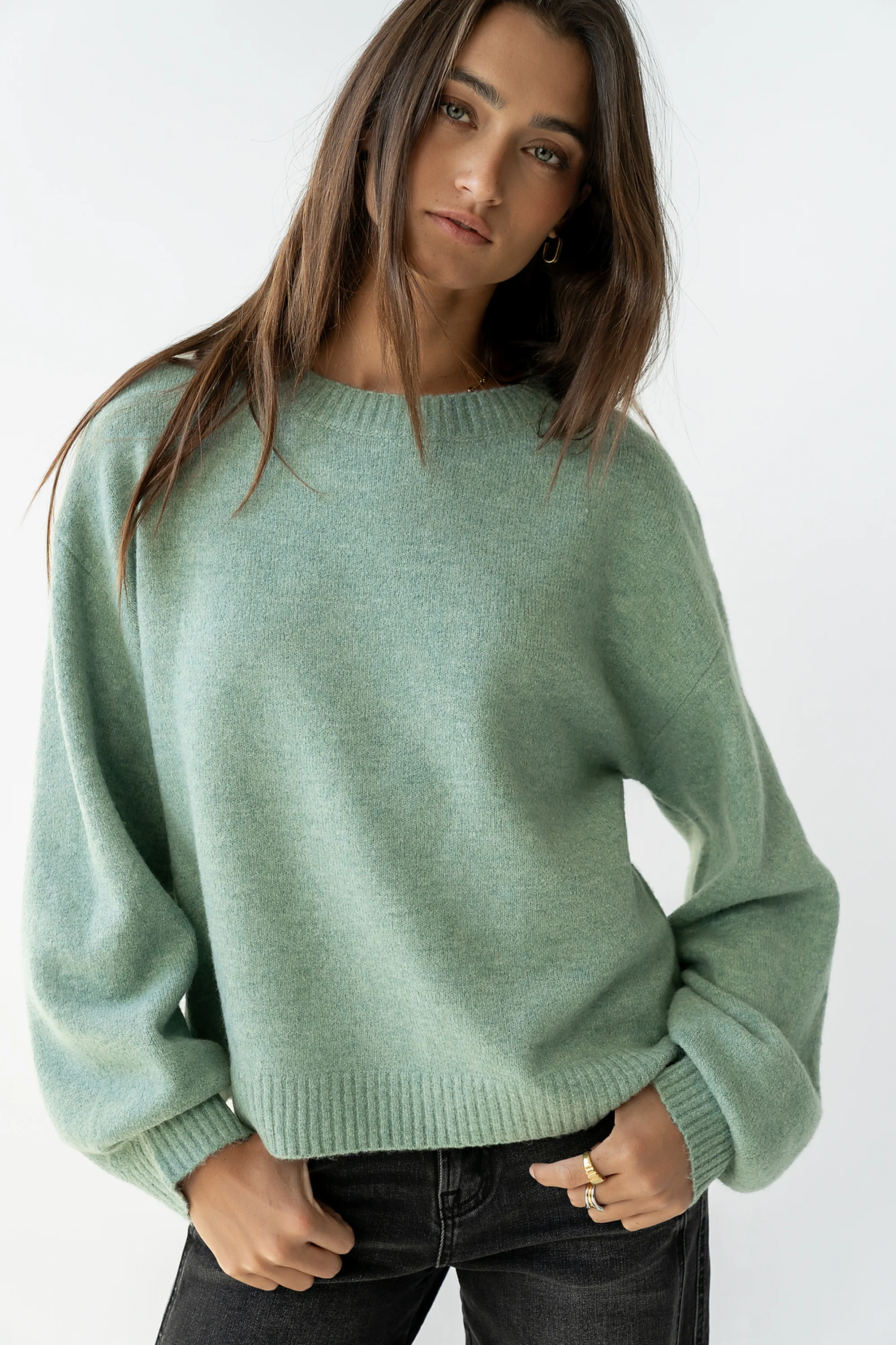Josey Oversized Sweater in Light Blue - FINAL SALE - Image 2
