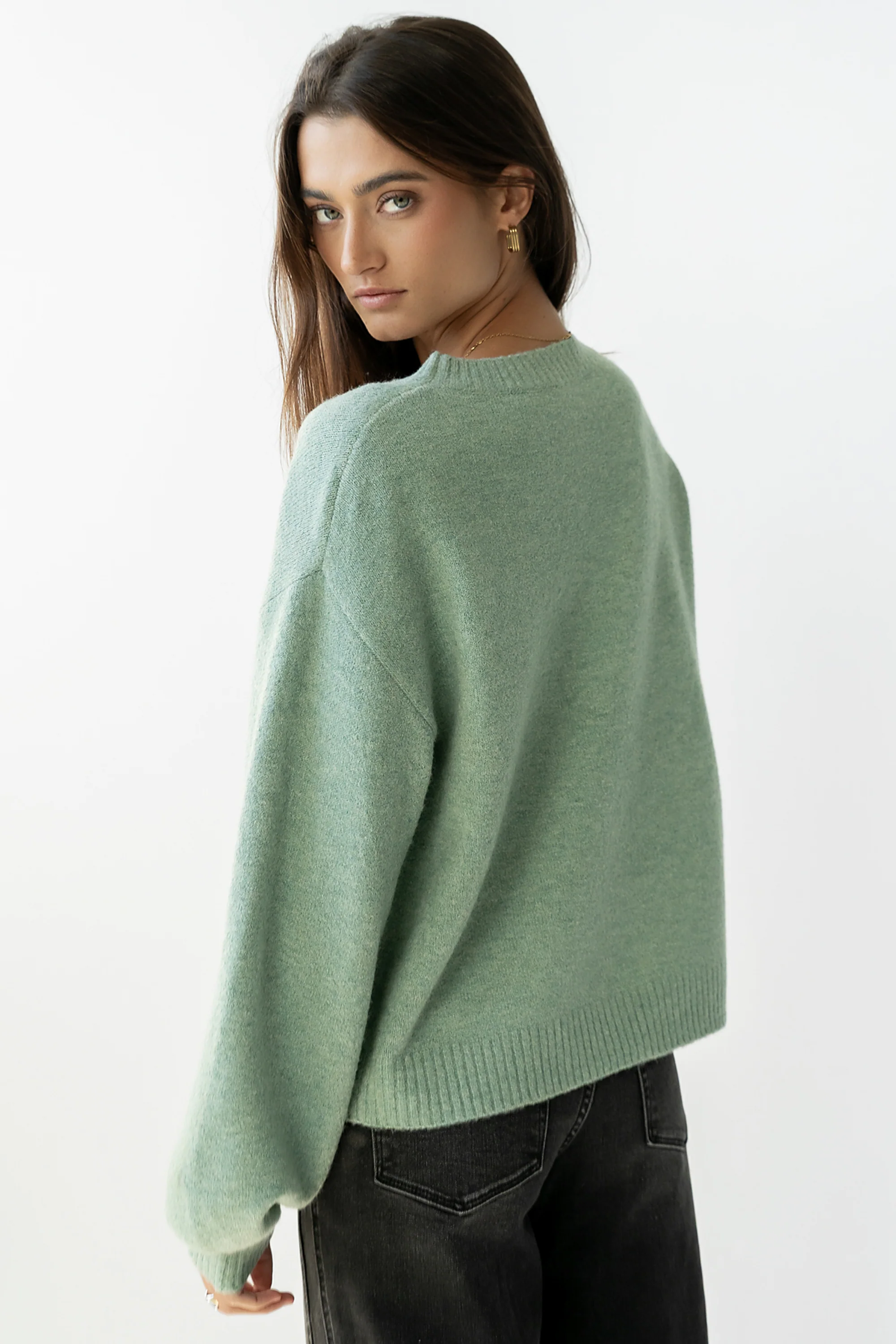 Josey Oversized Sweater in Light Blue - FINAL SALE - Image 3