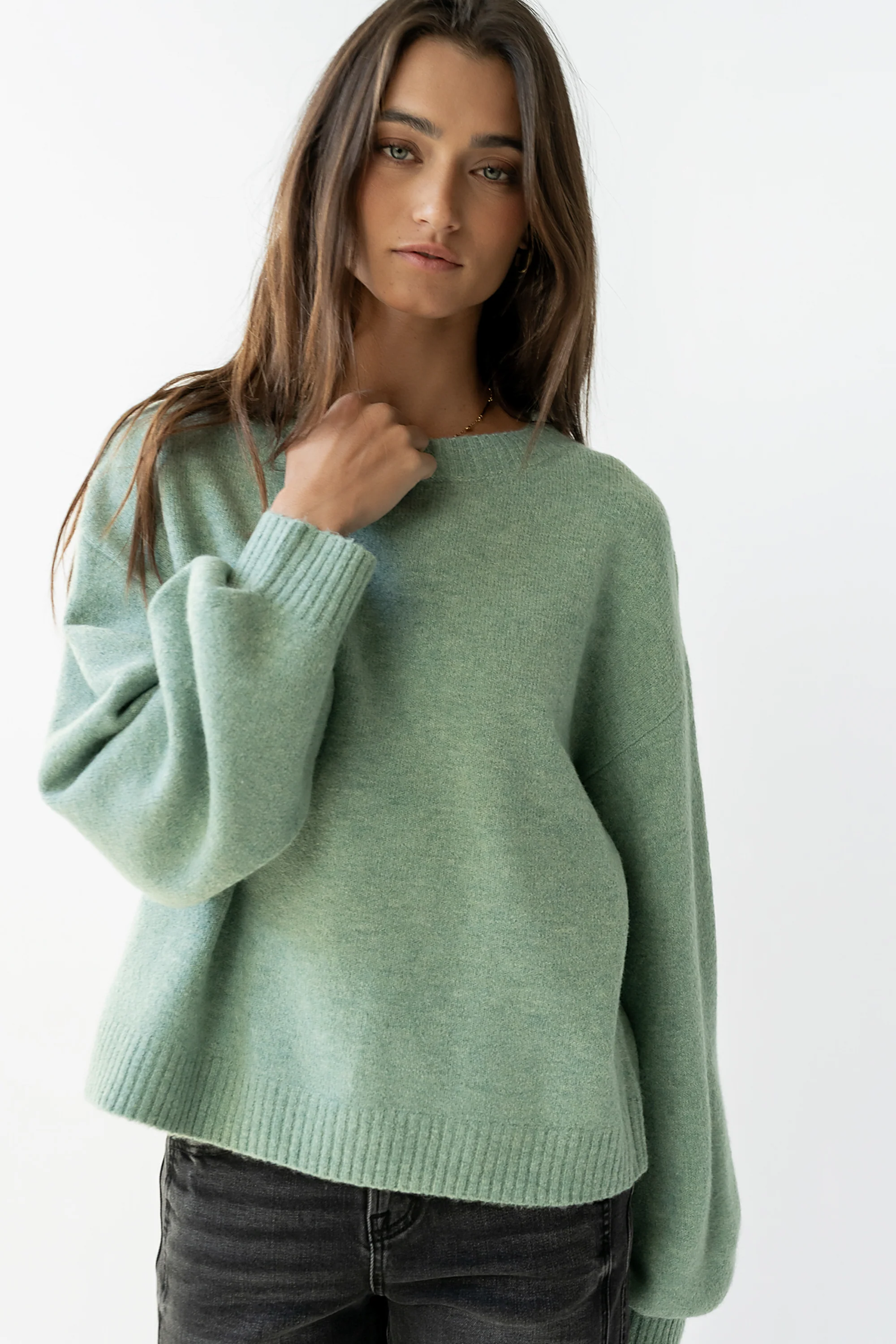 Josey Oversized Sweater in Light Blue - FINAL SALE - Image 4