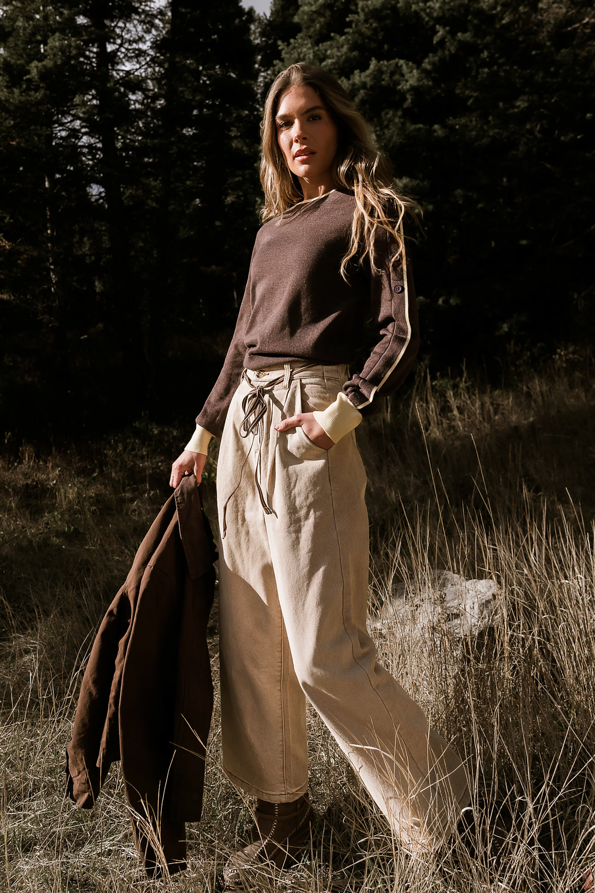 Jovie Pleated Wide Leg Pants - FINAL SALE - Image 7
