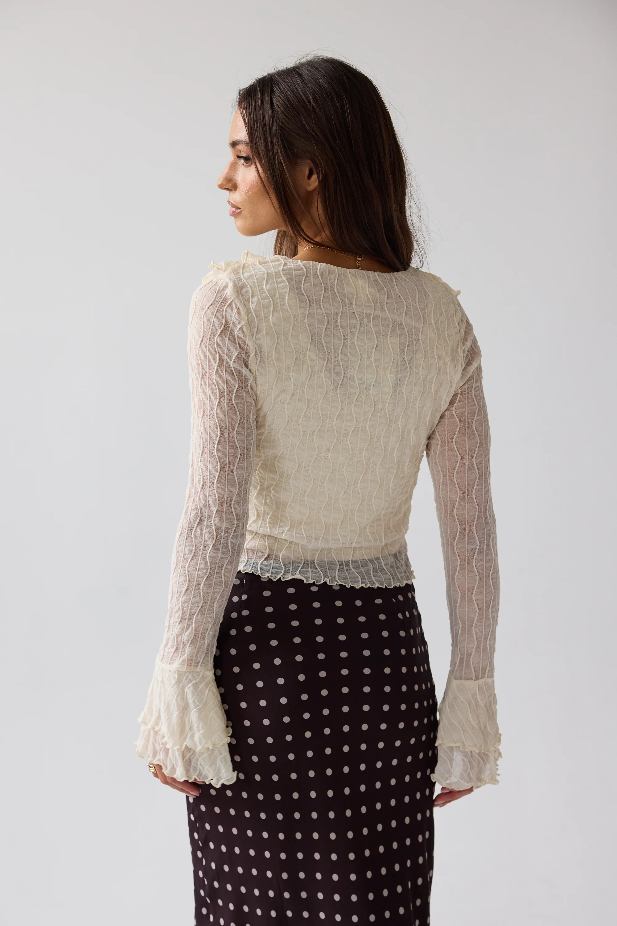 Joy Ruffle Top in Ivory - FINAL SALE - Image 2