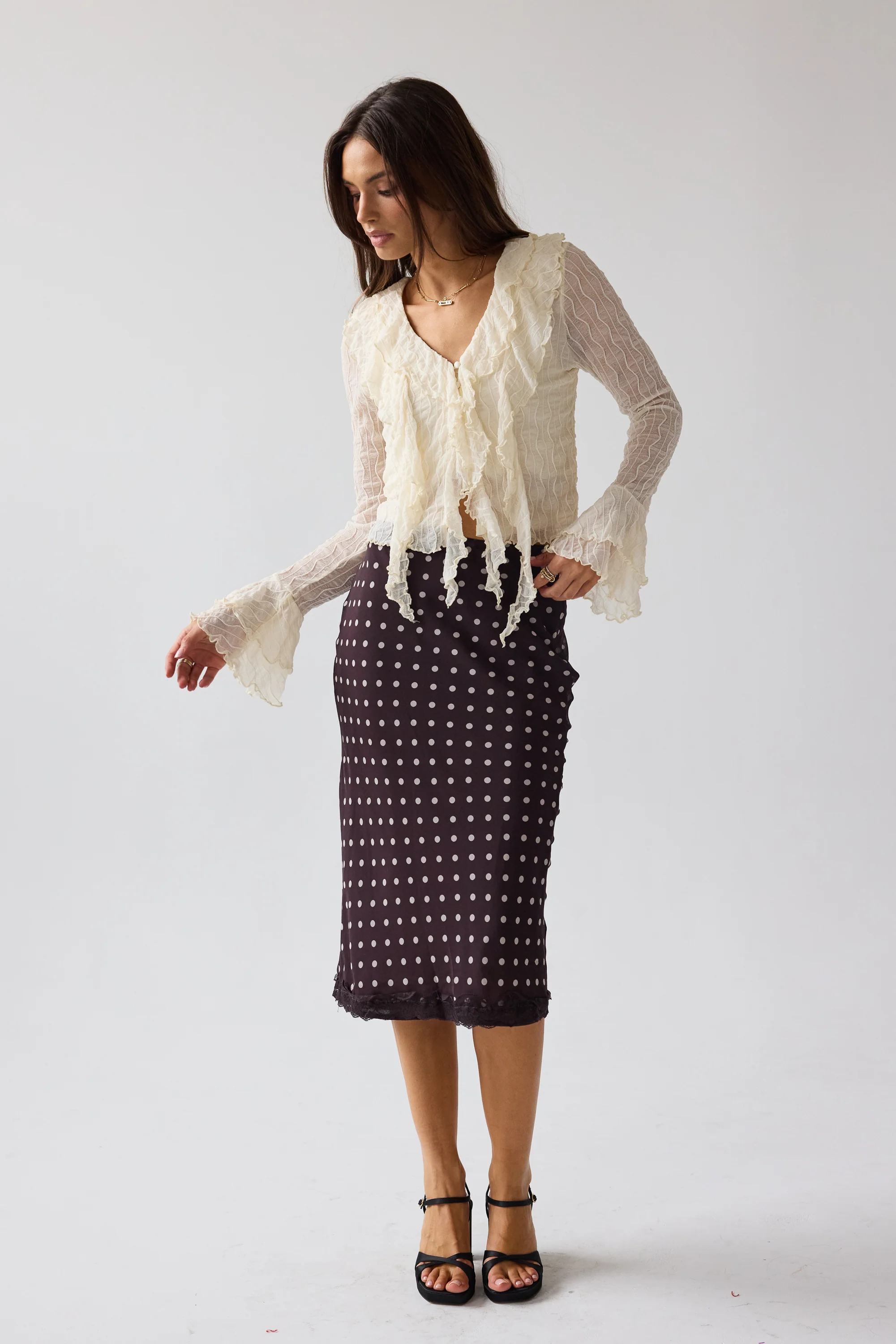Joy Ruffle Top in Ivory - FINAL SALE - Image 5