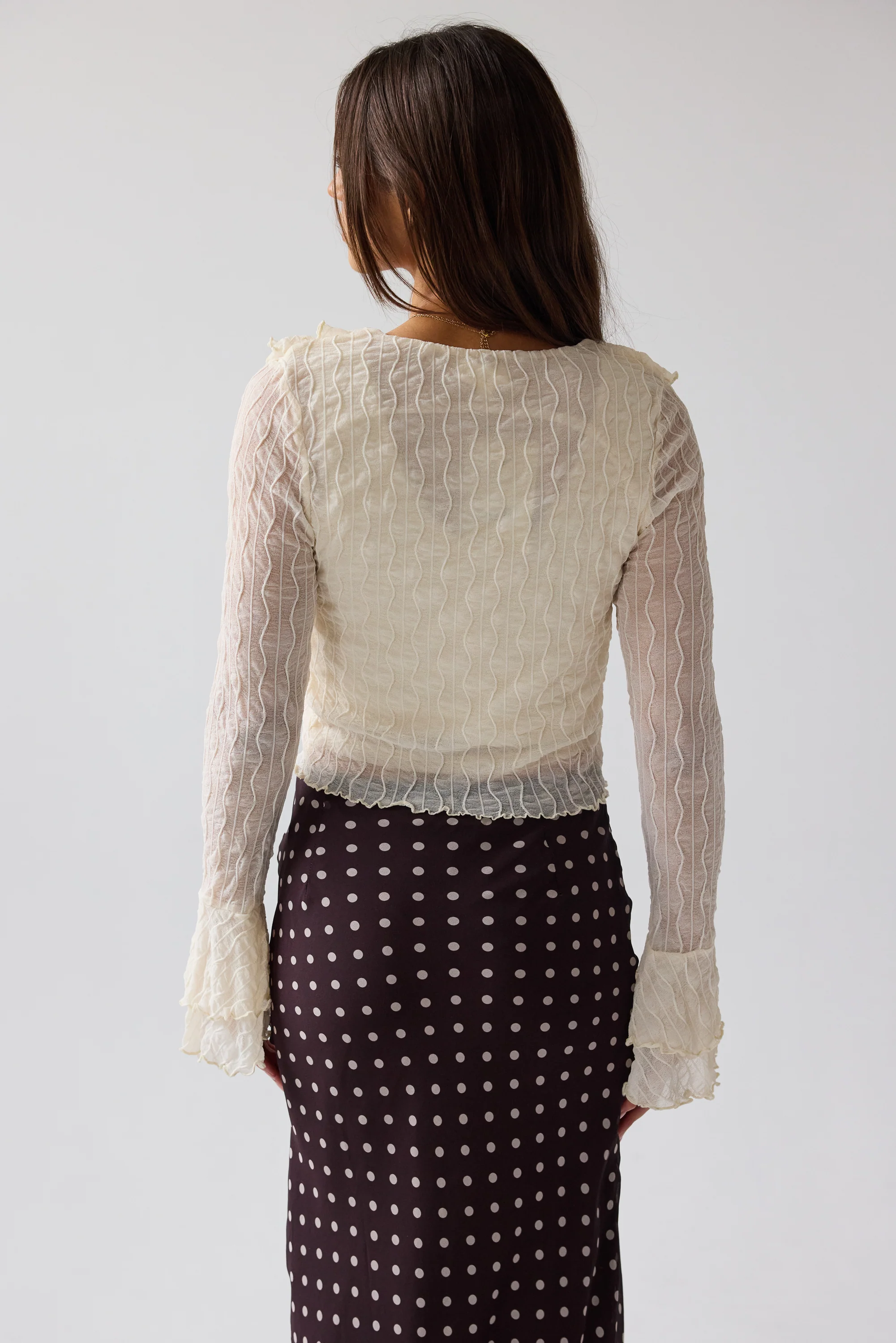 Joy Ruffle Top in Ivory - FINAL SALE - Image 7
