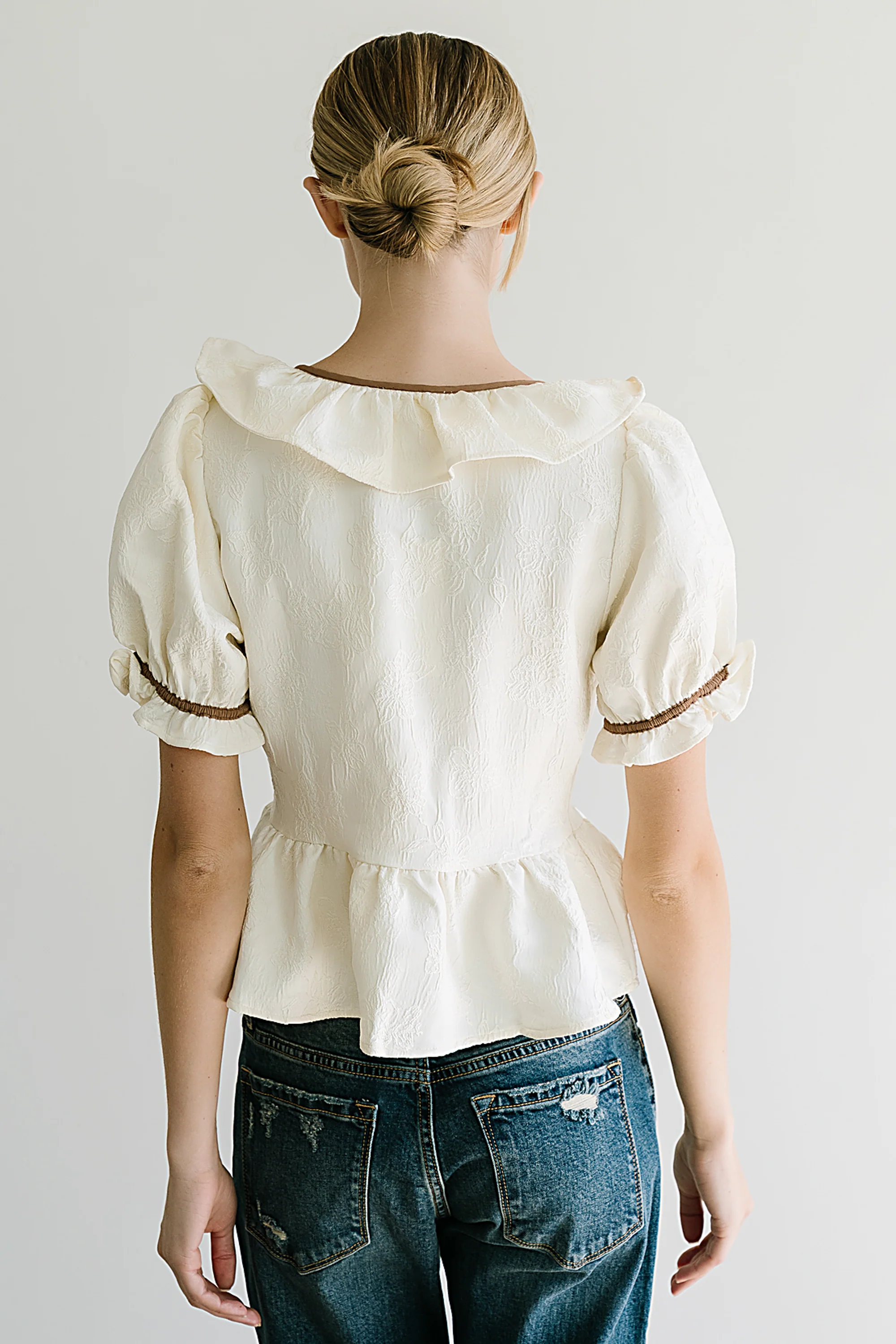 Jozie Contrast Blouse - FINAL SALE - Image 2