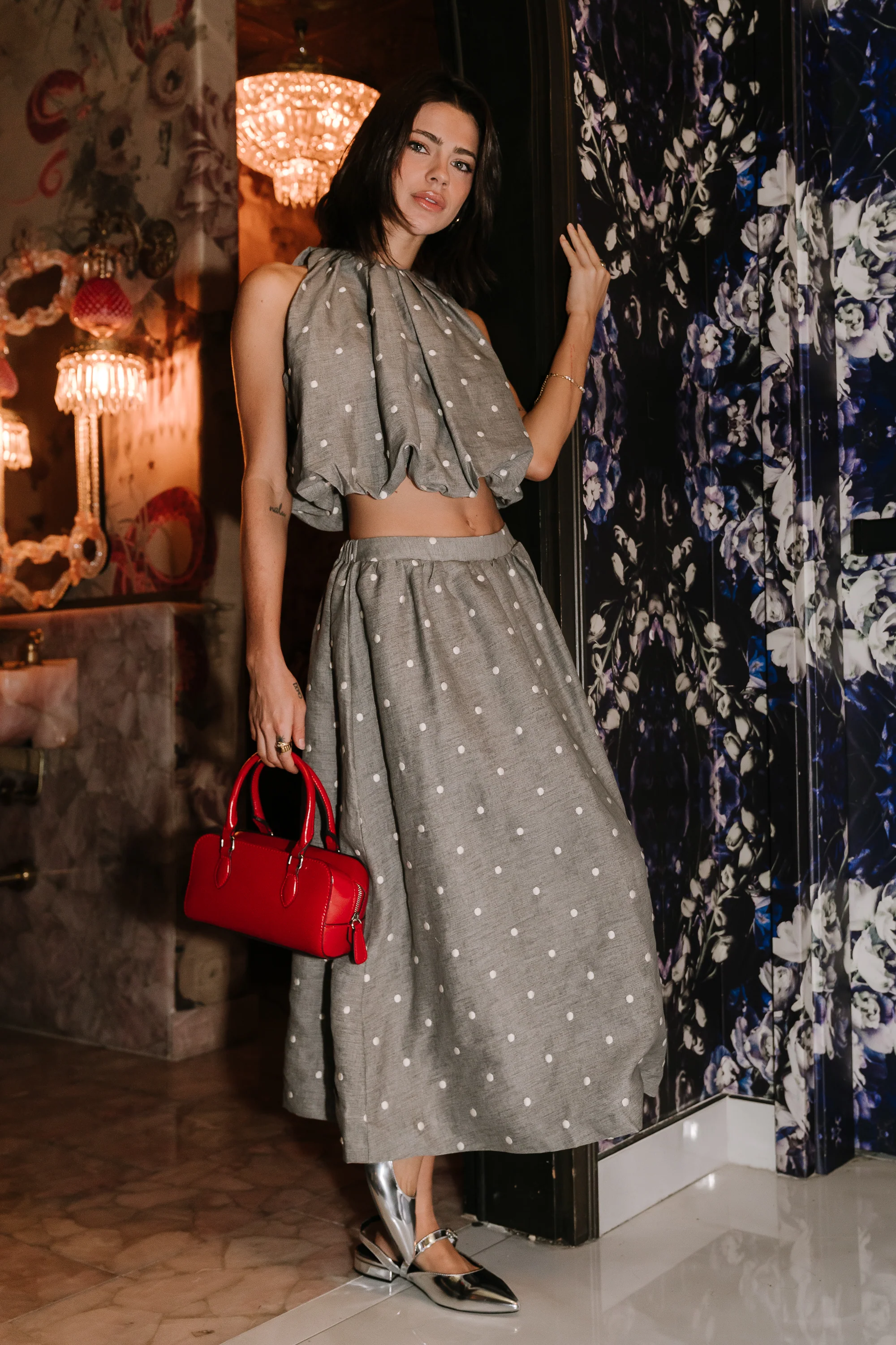 Jozie Polka Dot Midi Skirt - FINAL SALE - Image 2