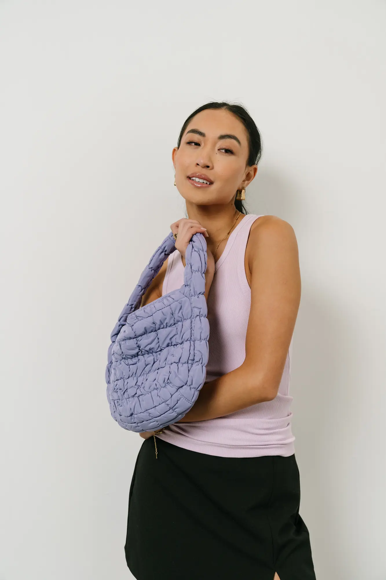 Julia Quilted Bag in Lavender - FINAL SALE - Image 3