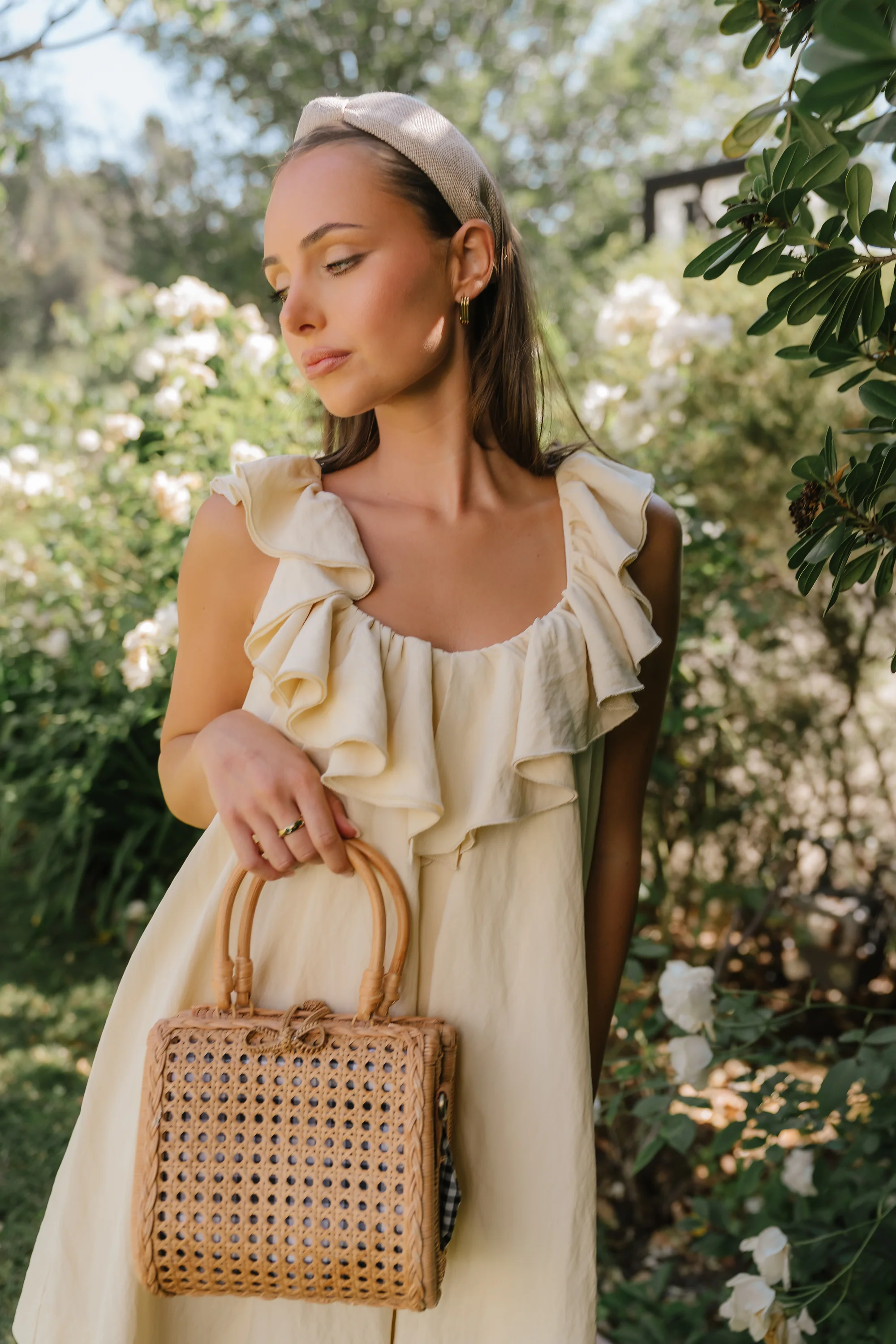 Juliet Ruffle Mini Dress in Yellow - Image 9