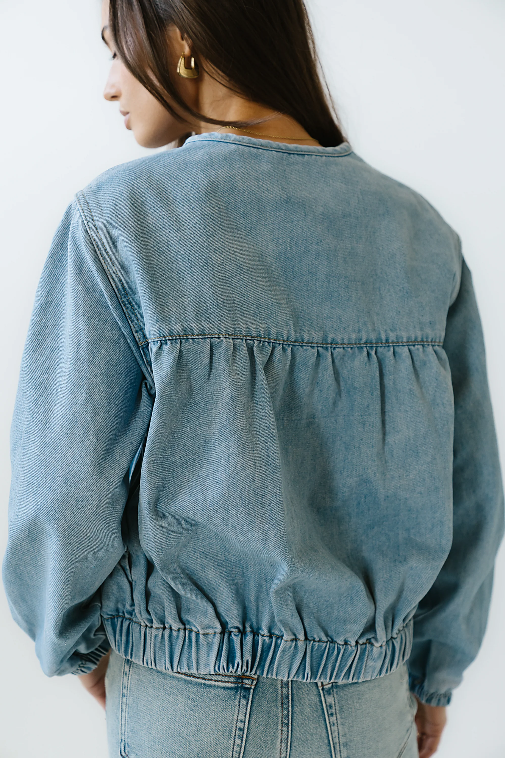 Juney Cinched Denim Jacket - FINAL SALE - Image 4