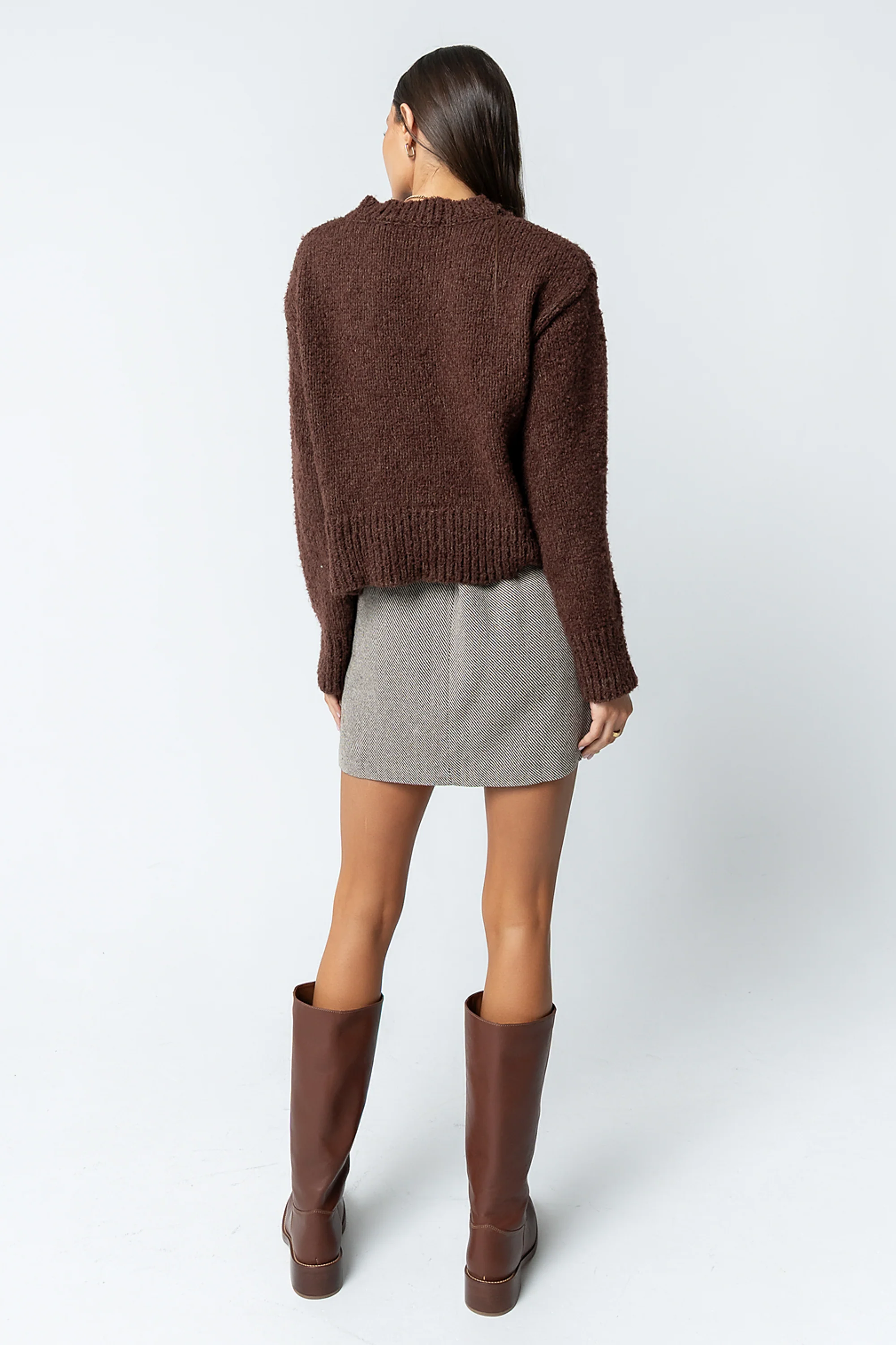 Junie Fuzzy Sweater in Brown - Image 8