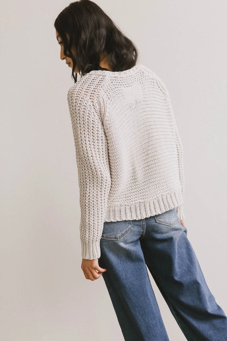 Juniper Textured Sweater in Grey - FINAL SALE - Image 2