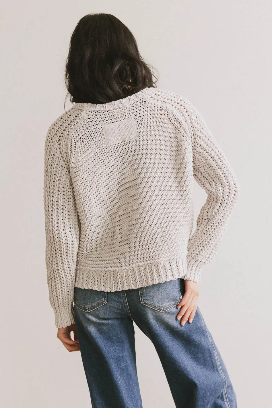 Juniper Textured Sweater in Grey - FINAL SALE - Image 5