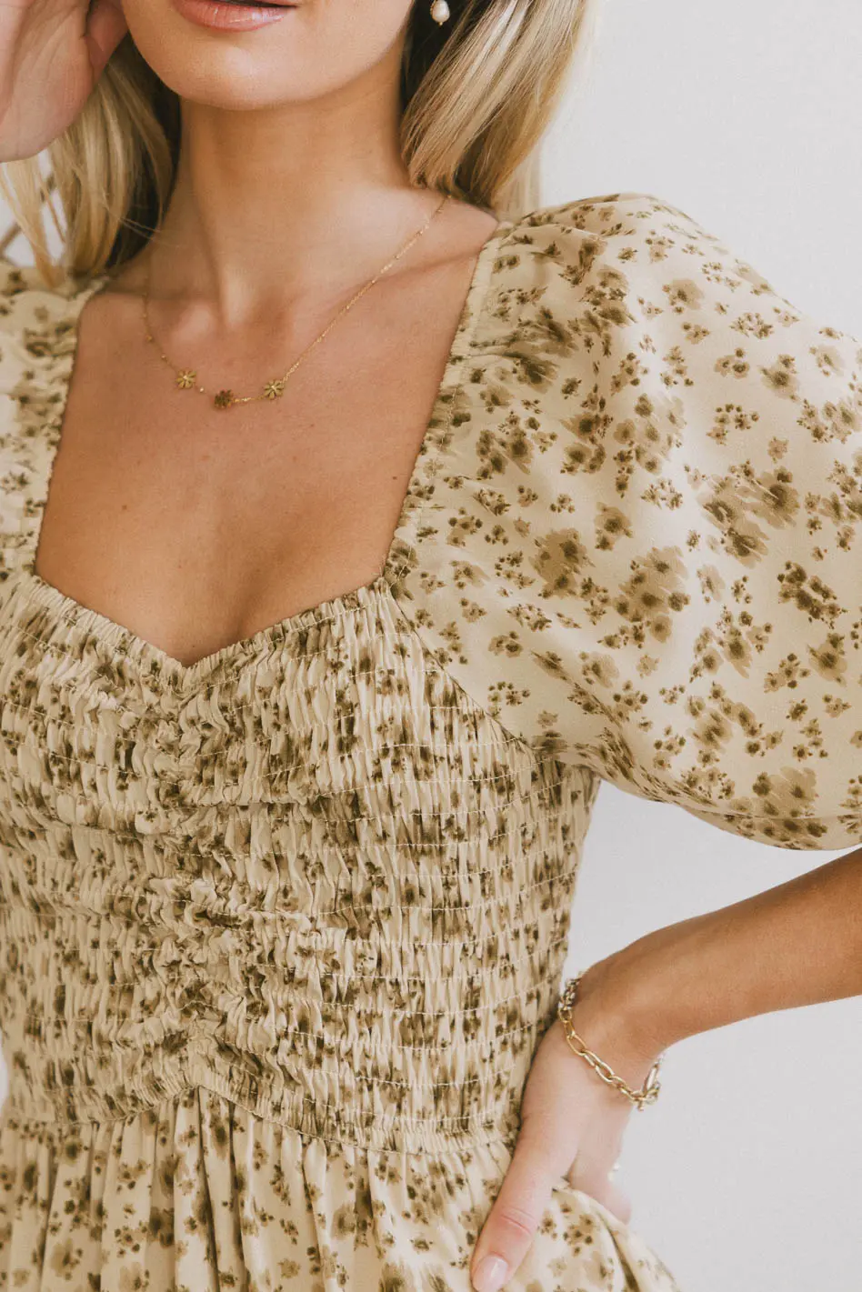 Justine Smocked Midi Dress - FINAL SALE - Image 2