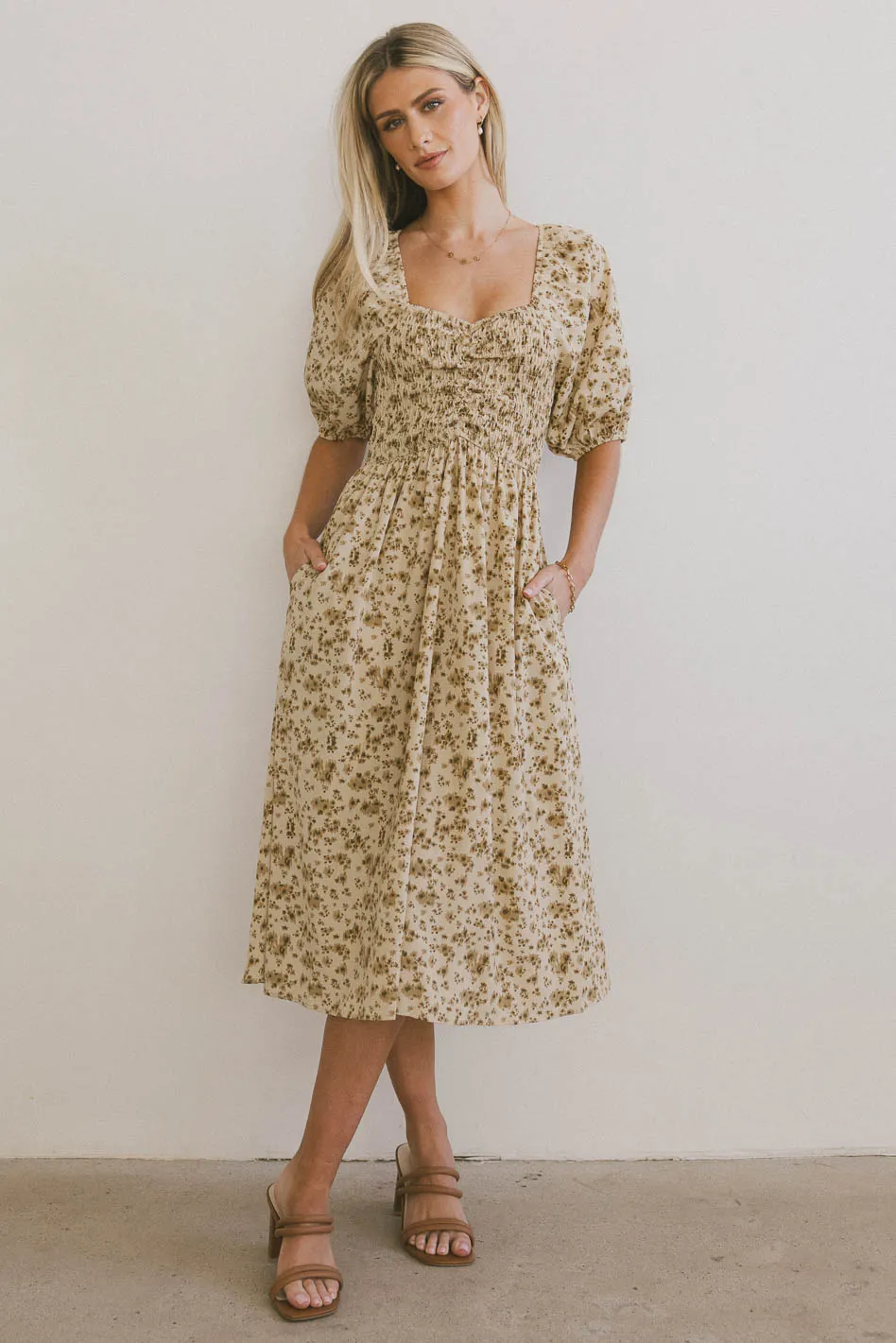 Justine Smocked Midi Dress - FINAL SALE - Image 3