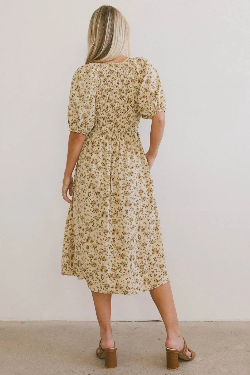 Justine Smocked Midi Dress - FINAL SALE - Image 4