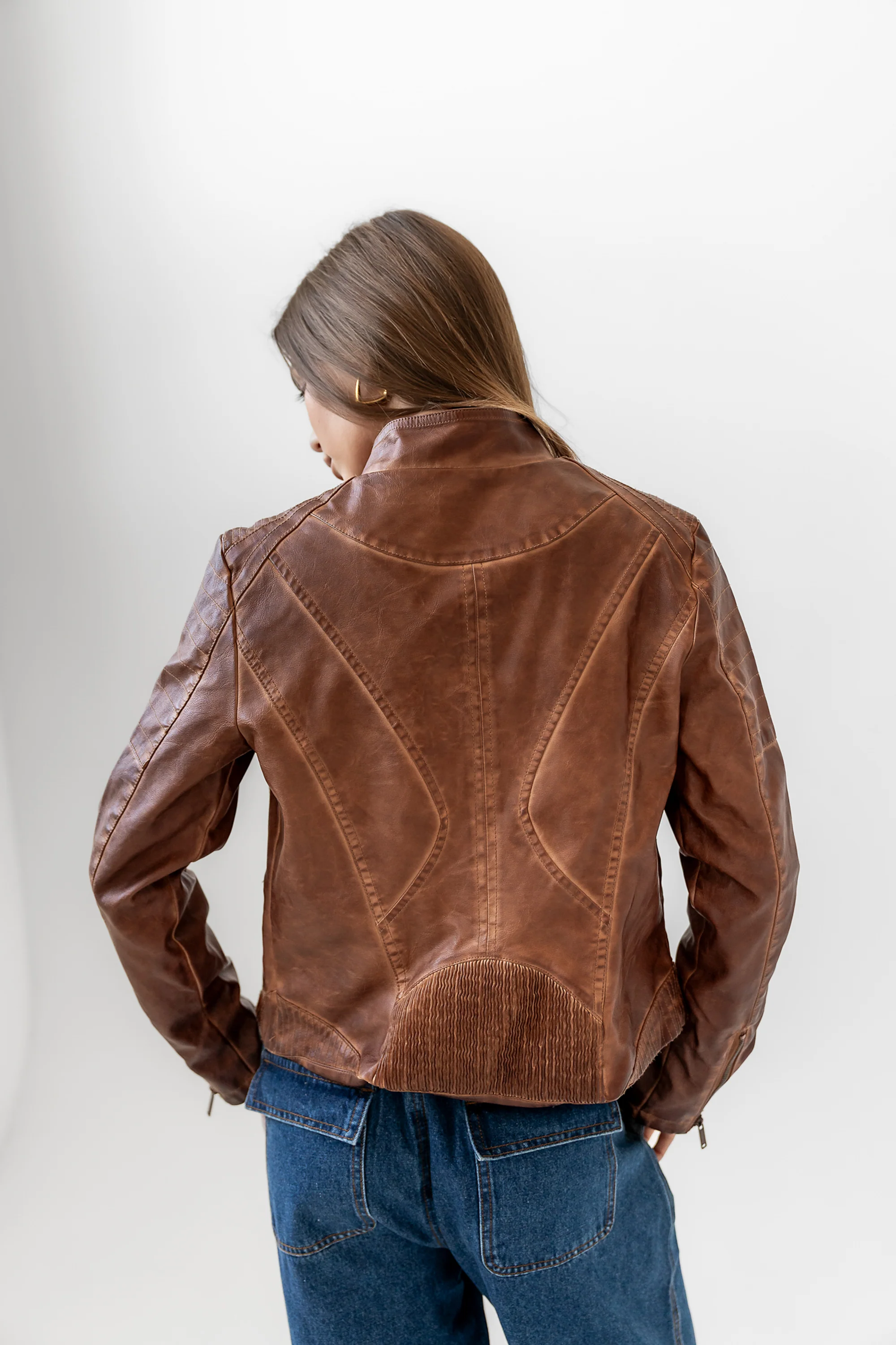 Kace Vegan Leather Jacket - Image 4