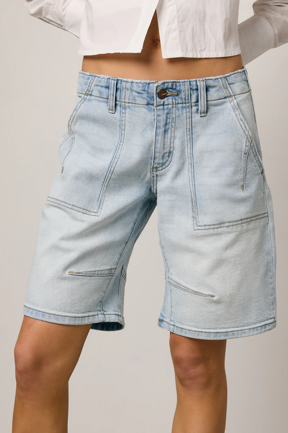 Kai Light Wash Bermuda Shorts - FINAL SALE - Image 3