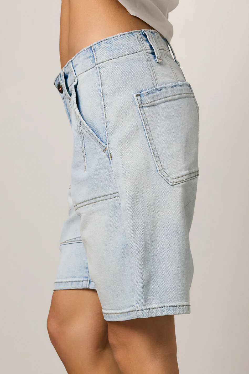 Kai Light Wash Bermuda Shorts - FINAL SALE - Image 4