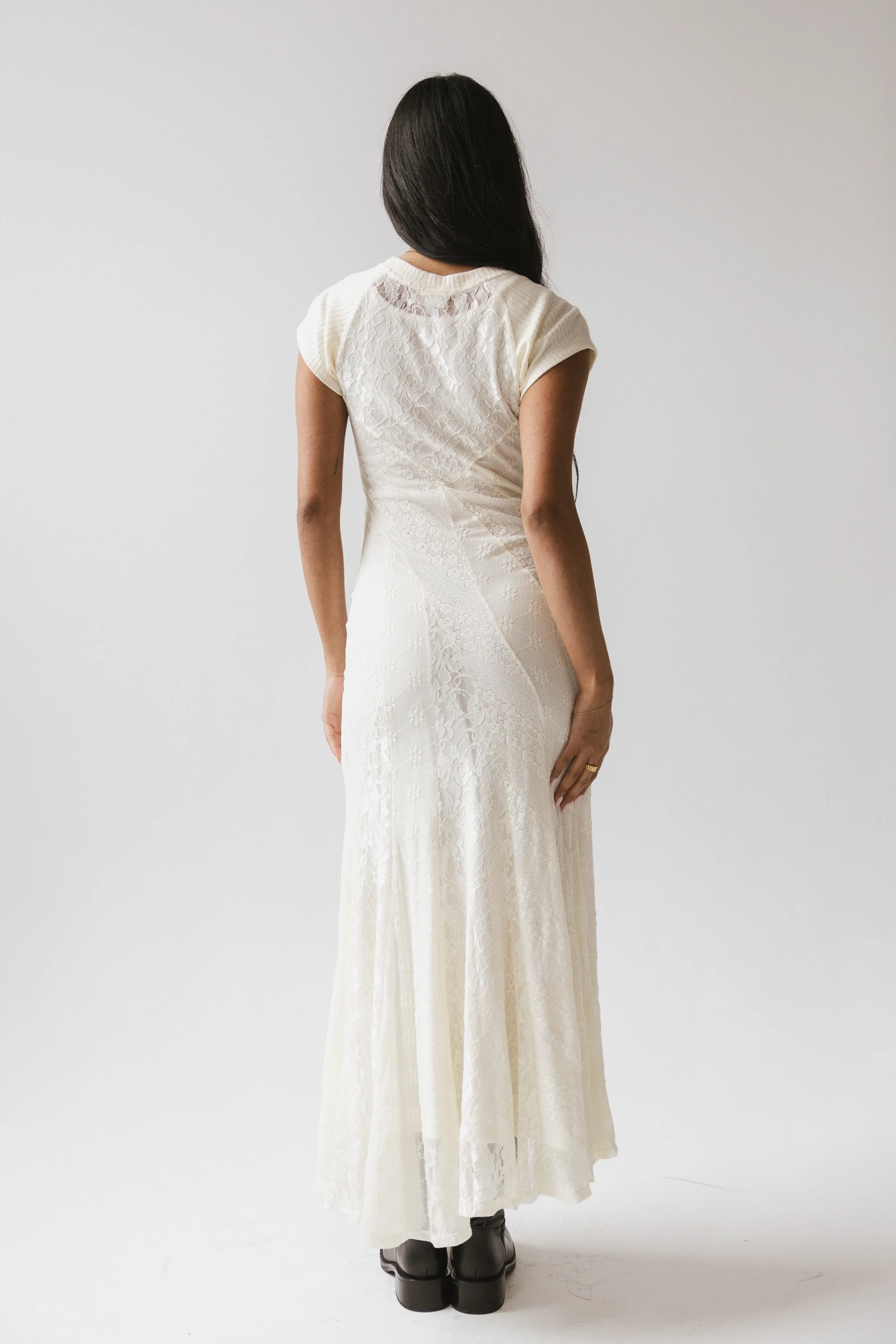 Kameron Lace Maxi Dress in Cream - Image 4