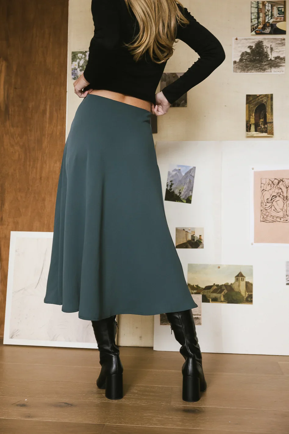 Kamila Skirt in Teal - FINAL SALE - Image 3