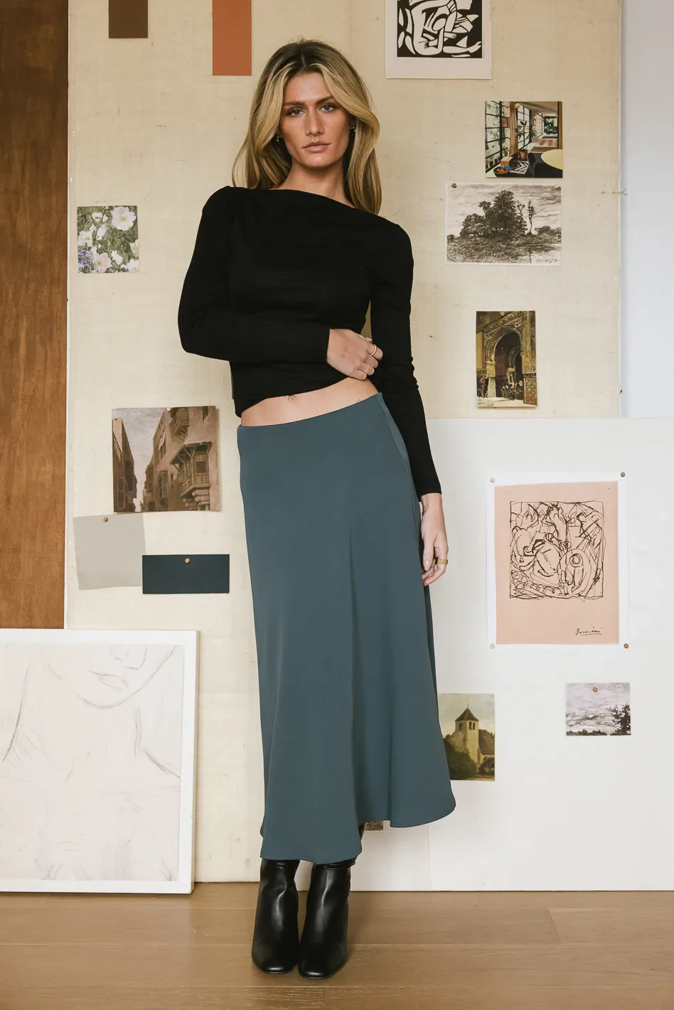 Kamila Skirt in Teal - FINAL SALE - Image 4