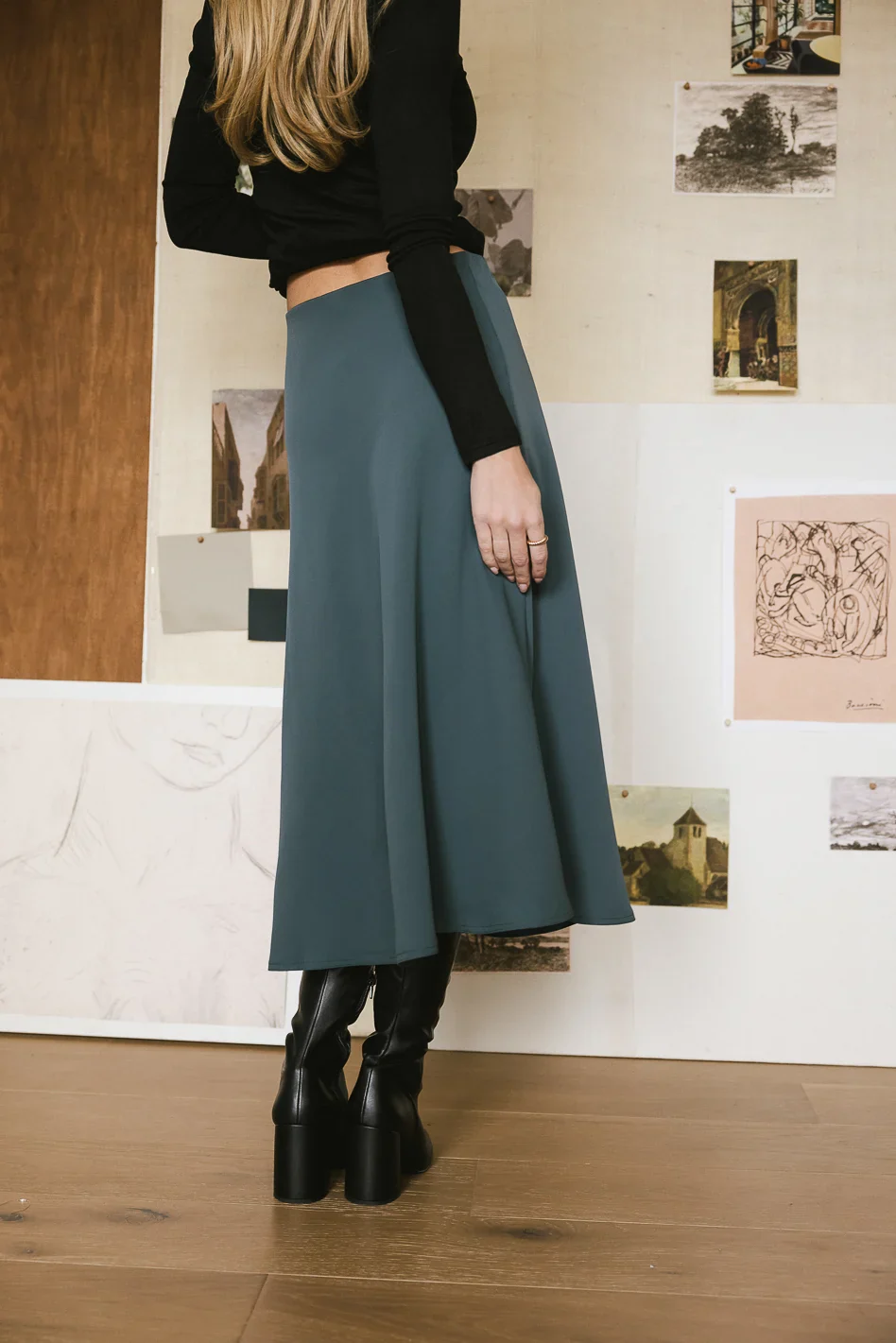 Kamila Skirt in Teal - FINAL SALE - Image 5