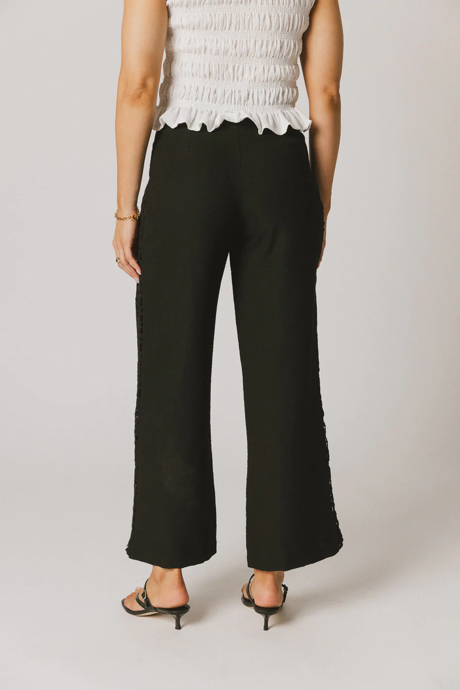 Karie Crochet Pants in Black - FINAL SALE - Image 5