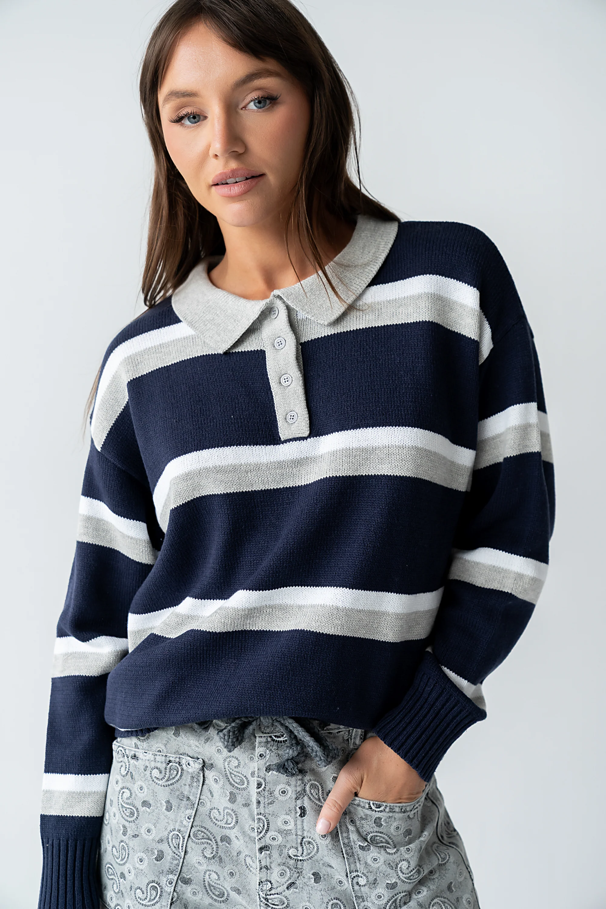 Karina Striped Sweater - FINAL SALE - Image 6