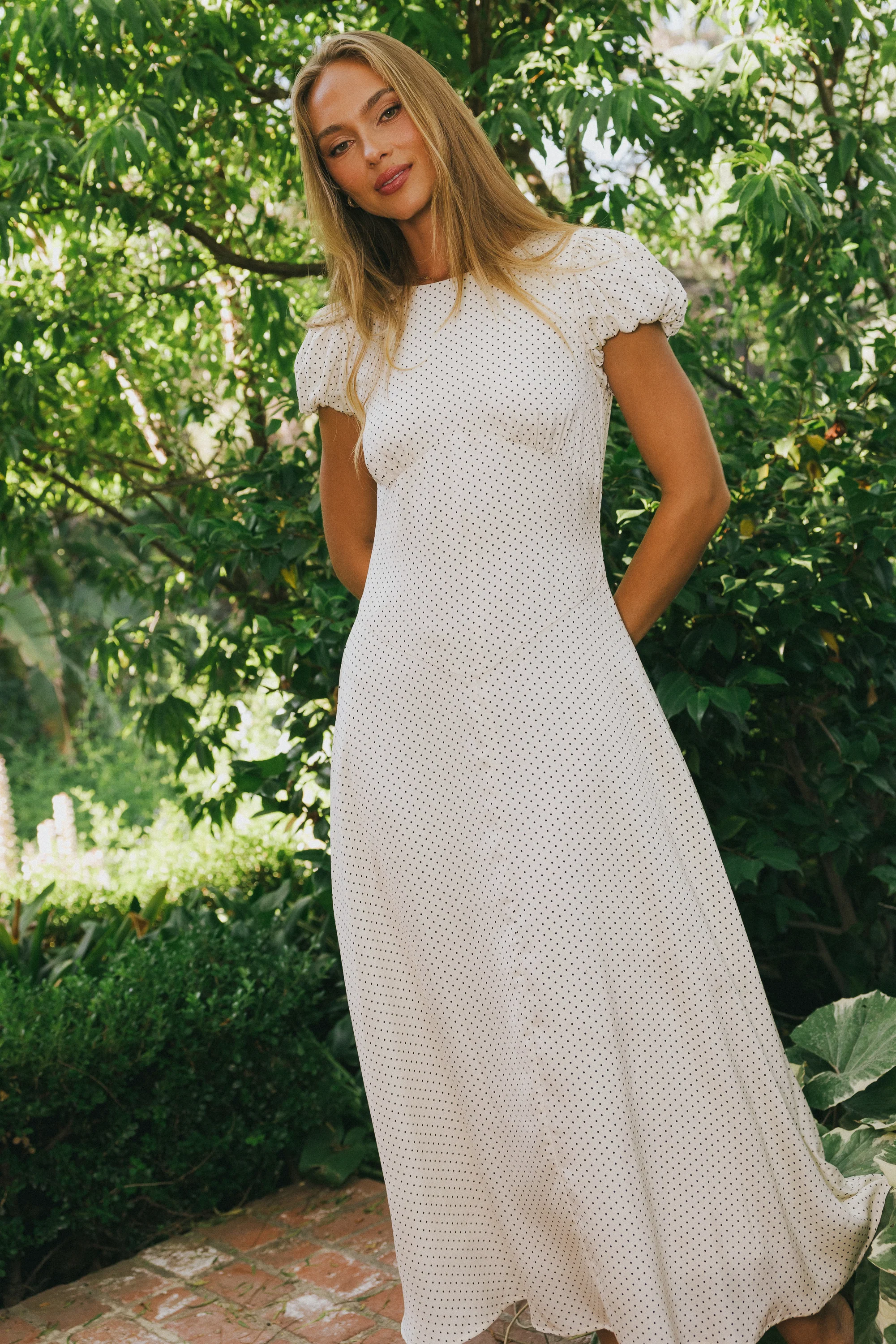 Karla Polka Dot Maxi Dress - FINAL SALE - Image 5