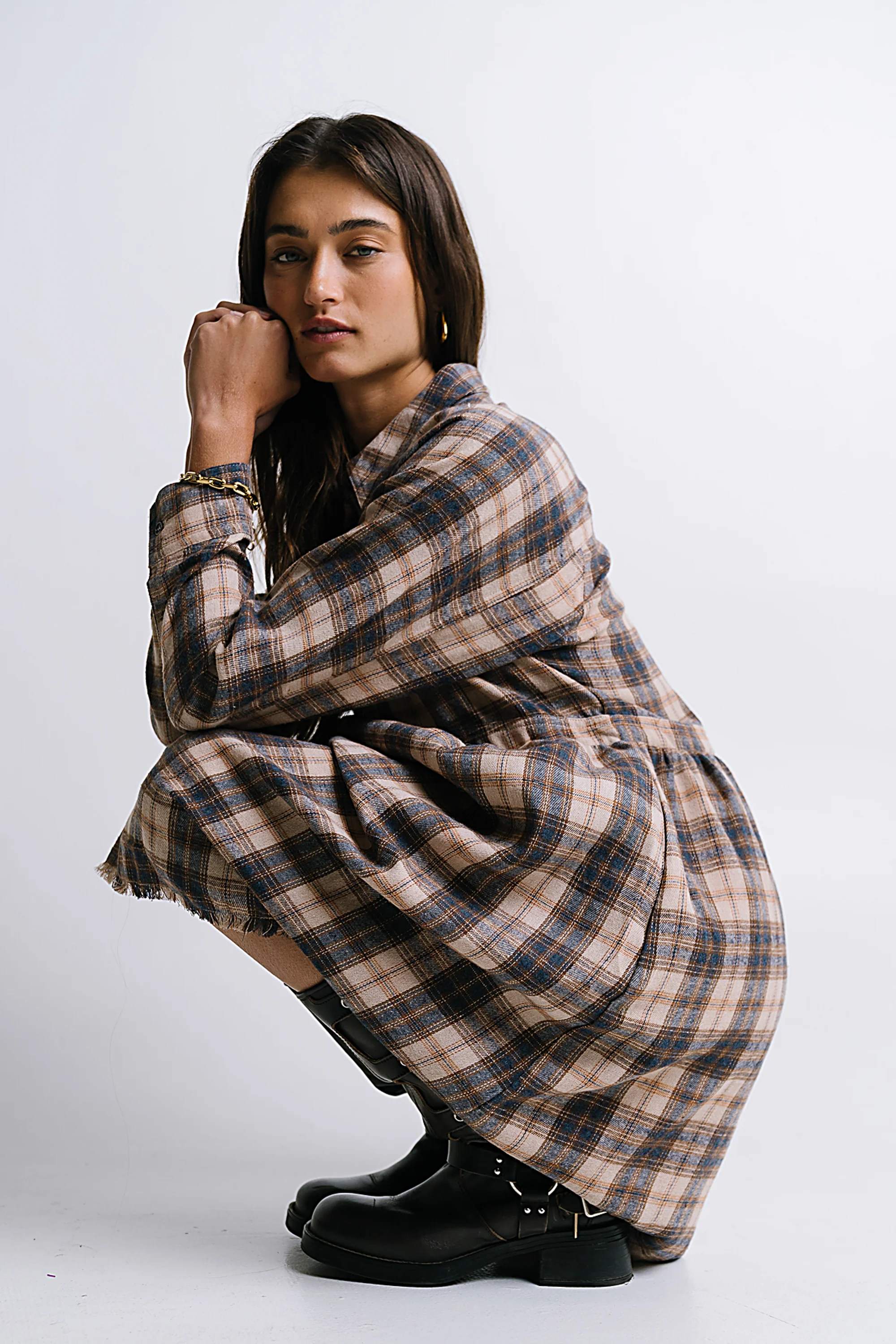 Karrie Plaid Mini Dress - FINAL SALE - Image 4