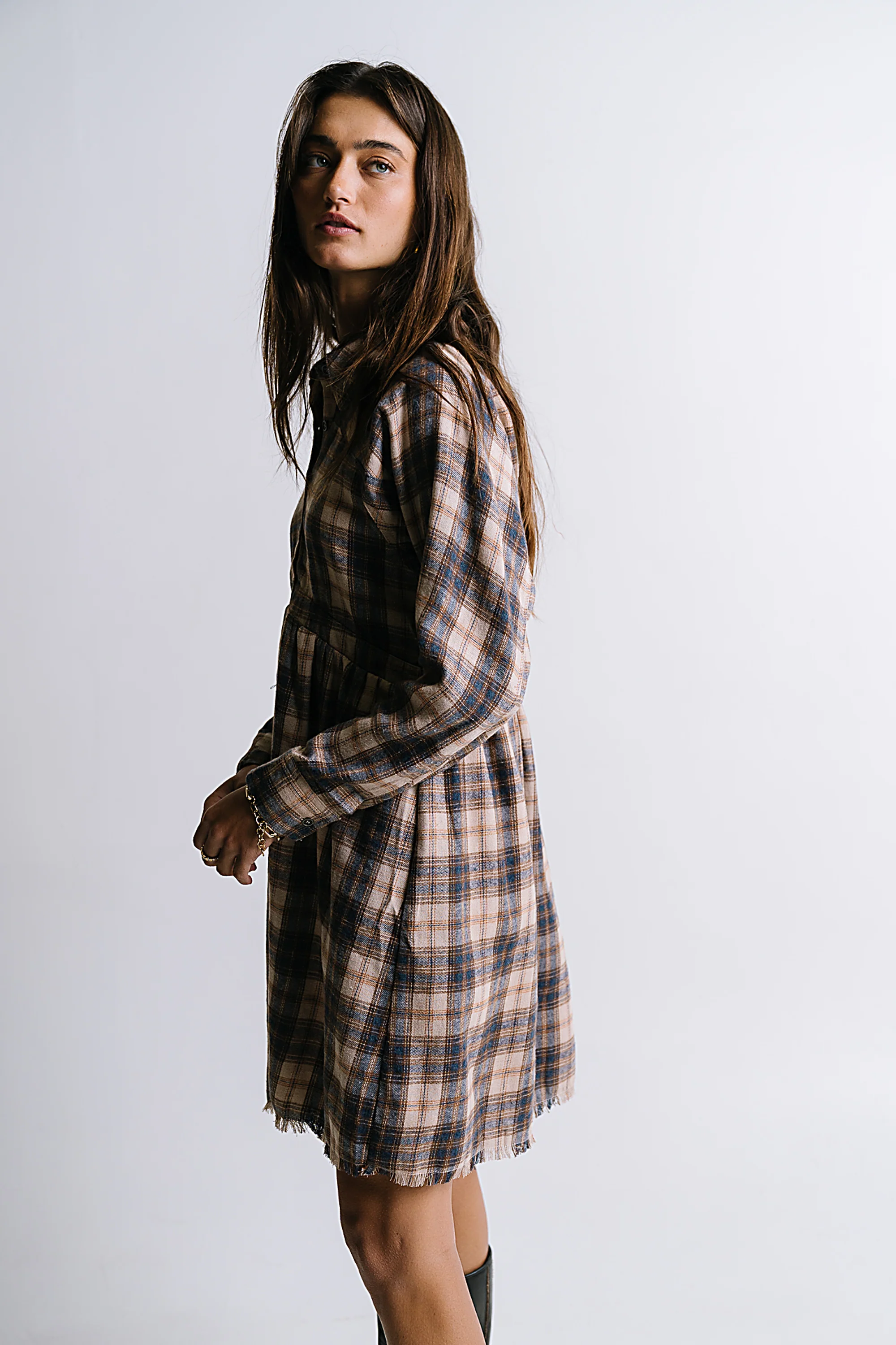 Karrie Plaid Mini Dress - FINAL SALE - Image 5