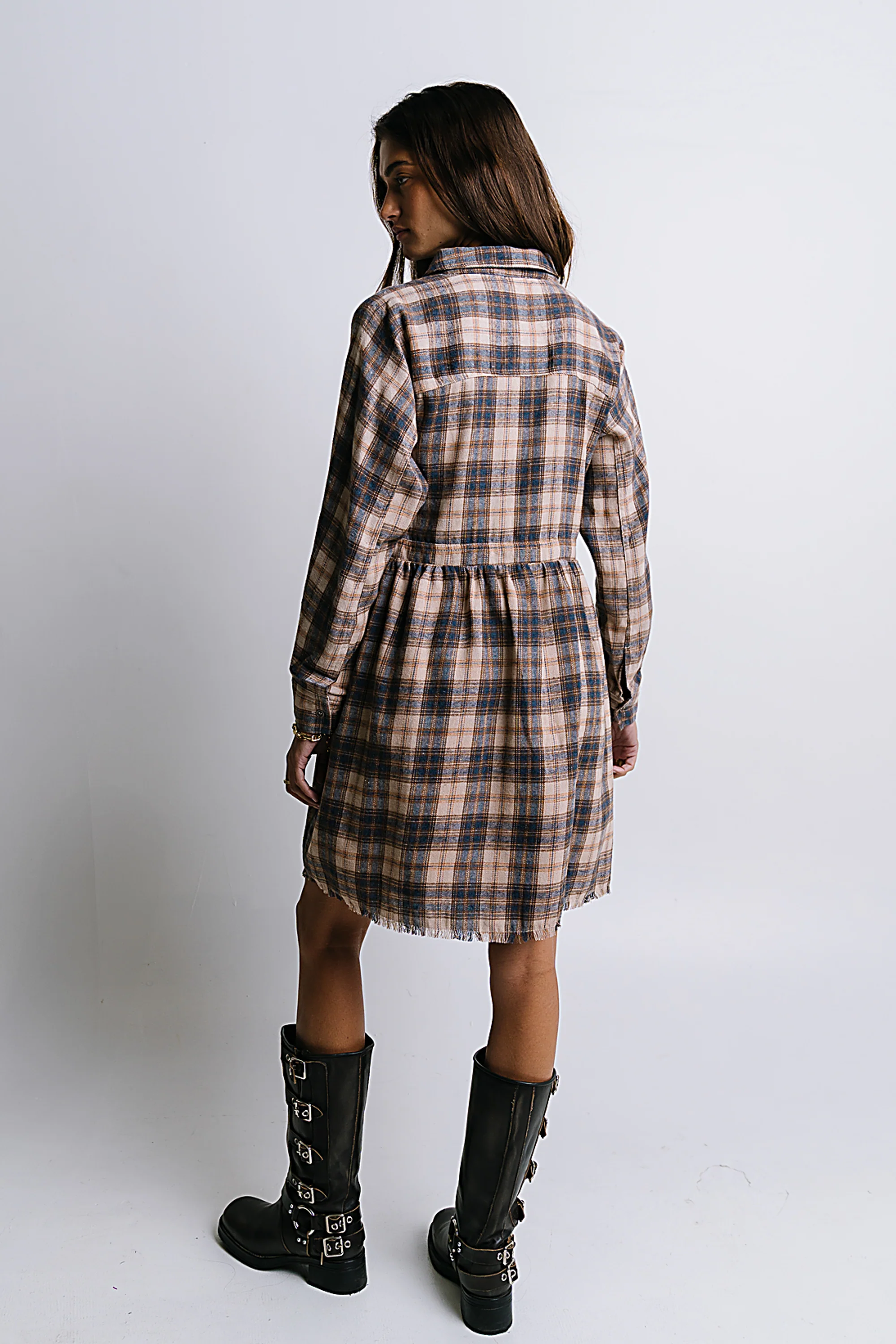 Karrie Plaid Mini Dress - FINAL SALE - Image 7