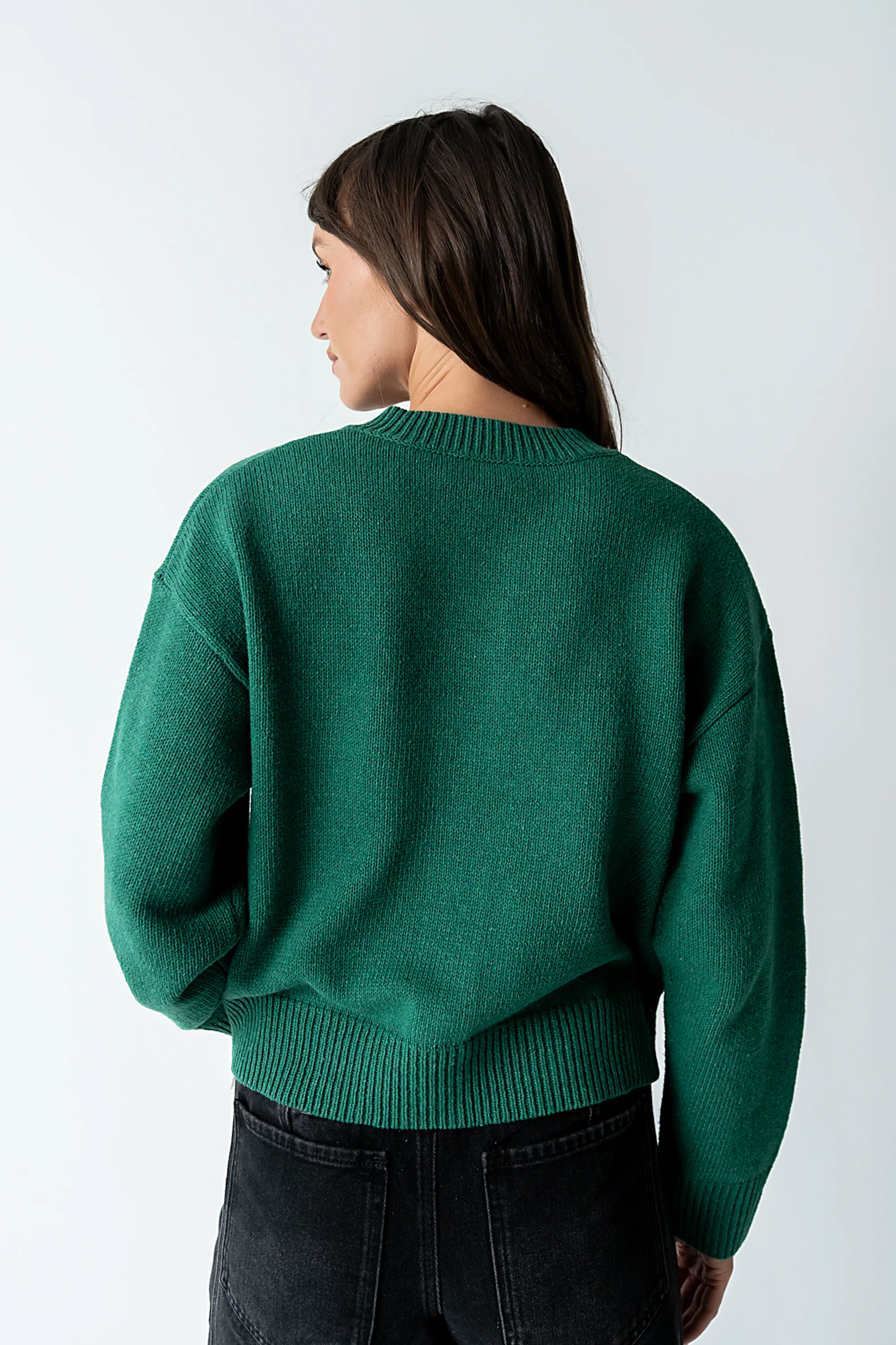 Kasen Knit Cardigan in Green - FINAL SALE - Image 3