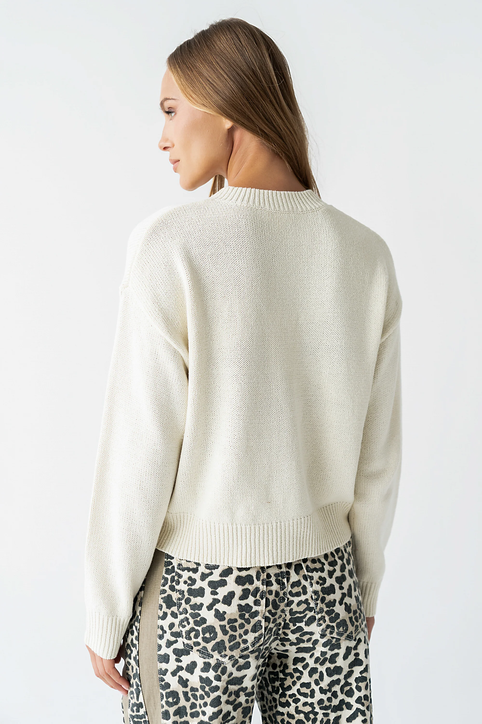 Kasen Knit Cardigan in Cream - FINAL SALE - Image 5