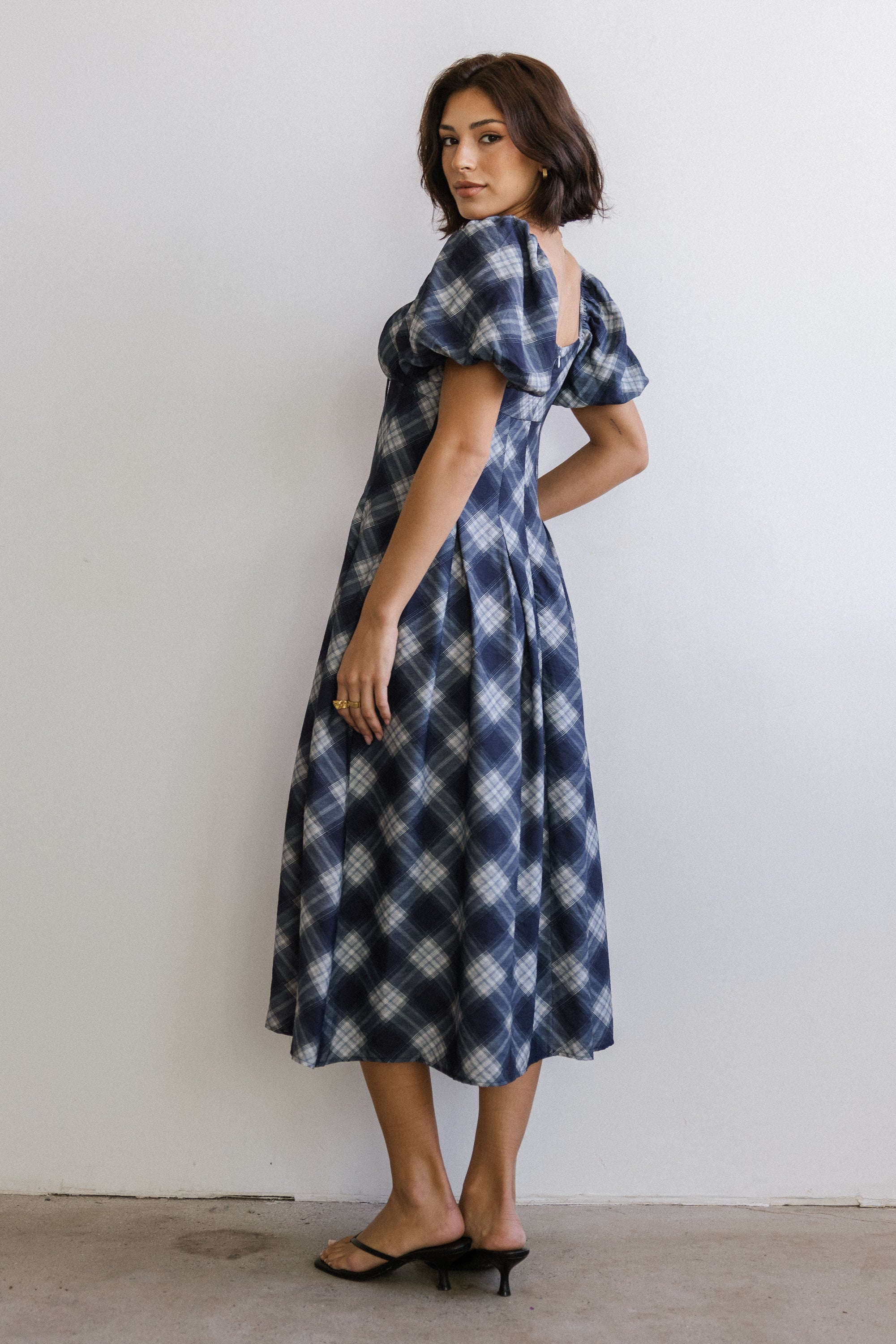 Kasey Plaid Midi Dress - FINAL SALE - Image 5