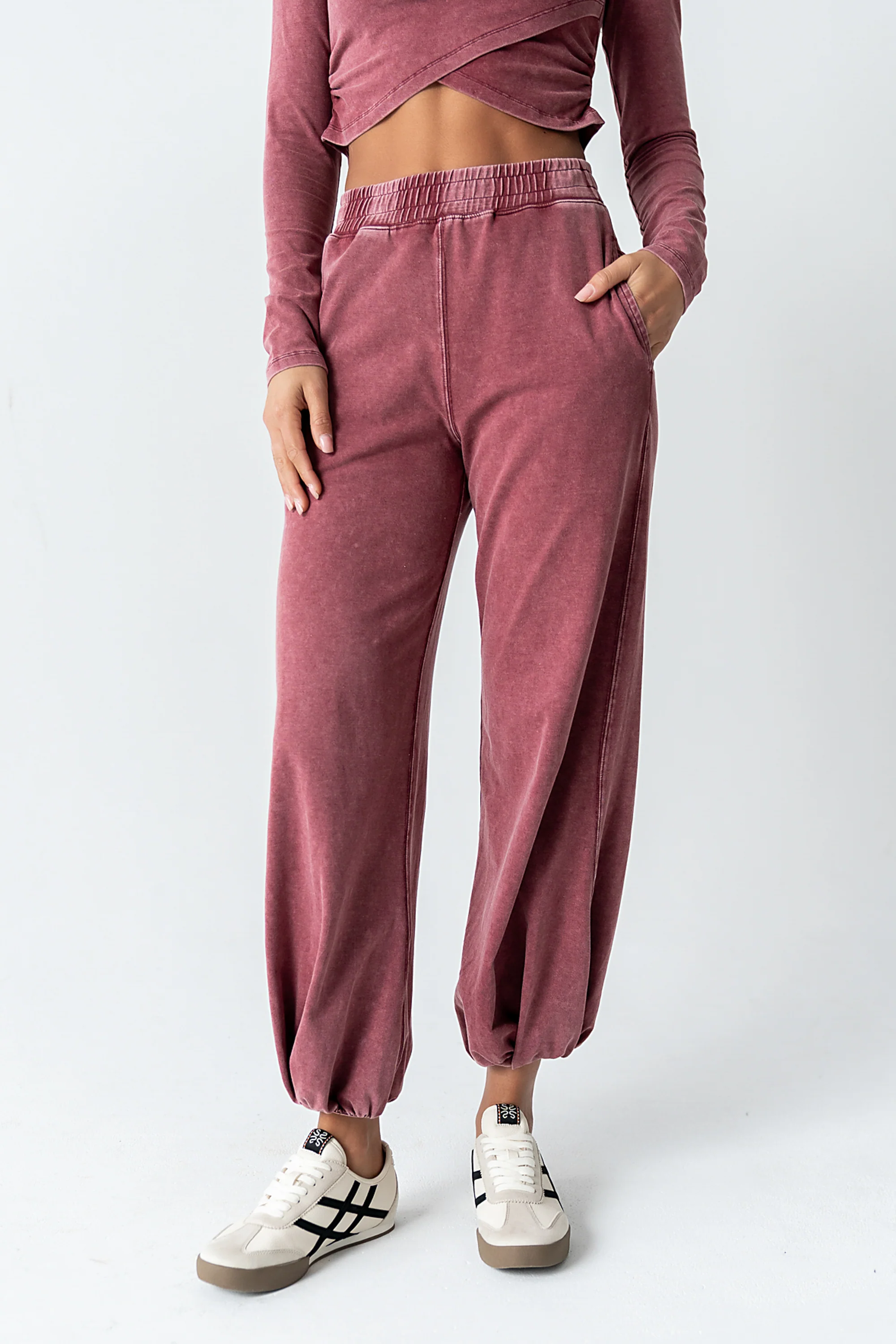 Kassie Joggers in Berry - FINAL SALE - Image 2