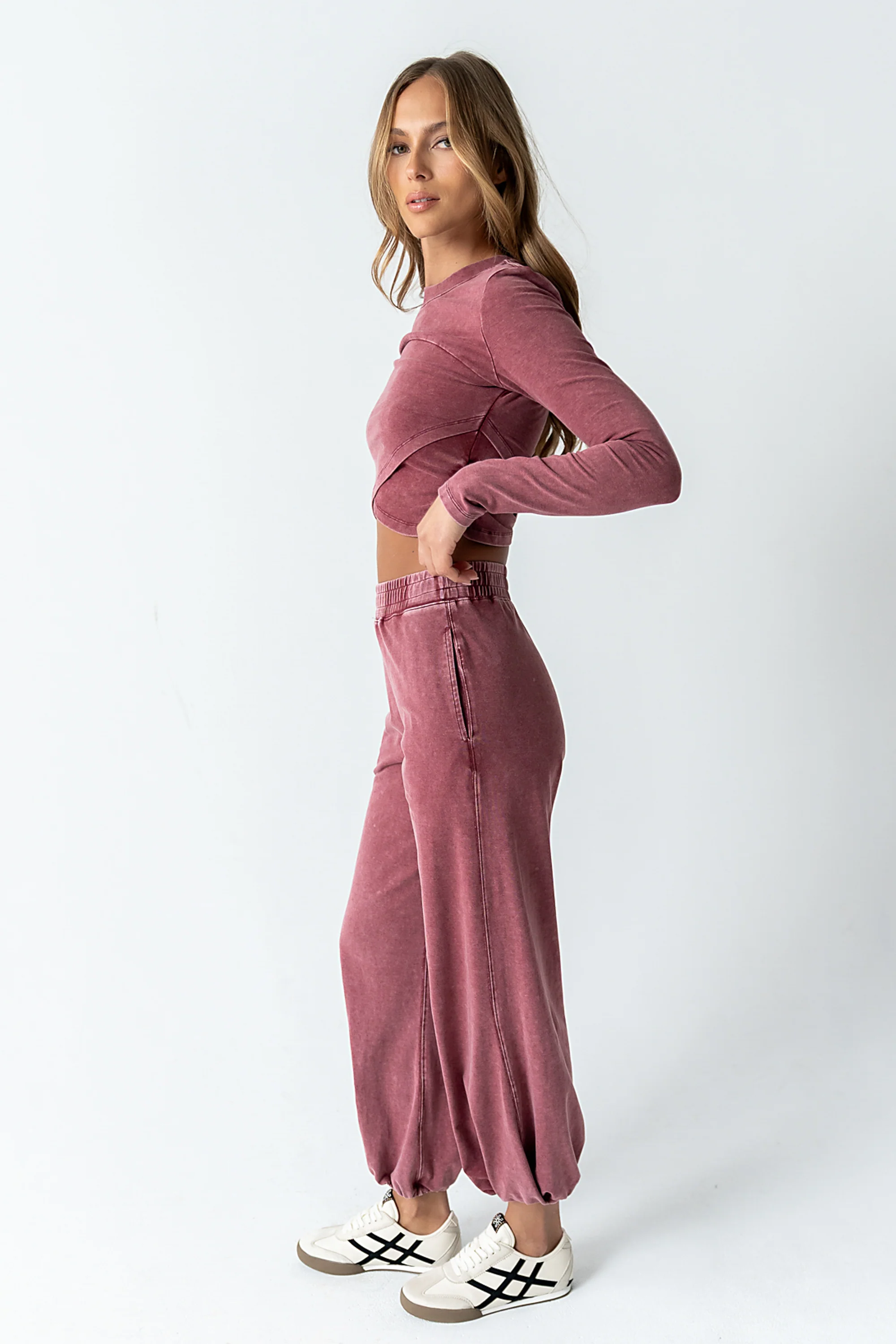 Kassie Joggers in Berry - FINAL SALE - Image 3
