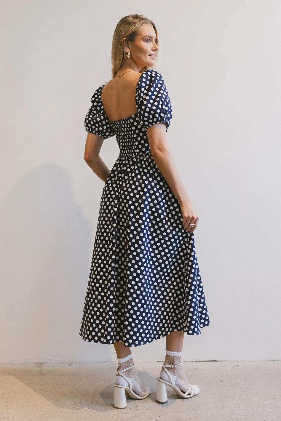 Katerina Polka Dot Midi Dress - FINAL SALE - Image 4