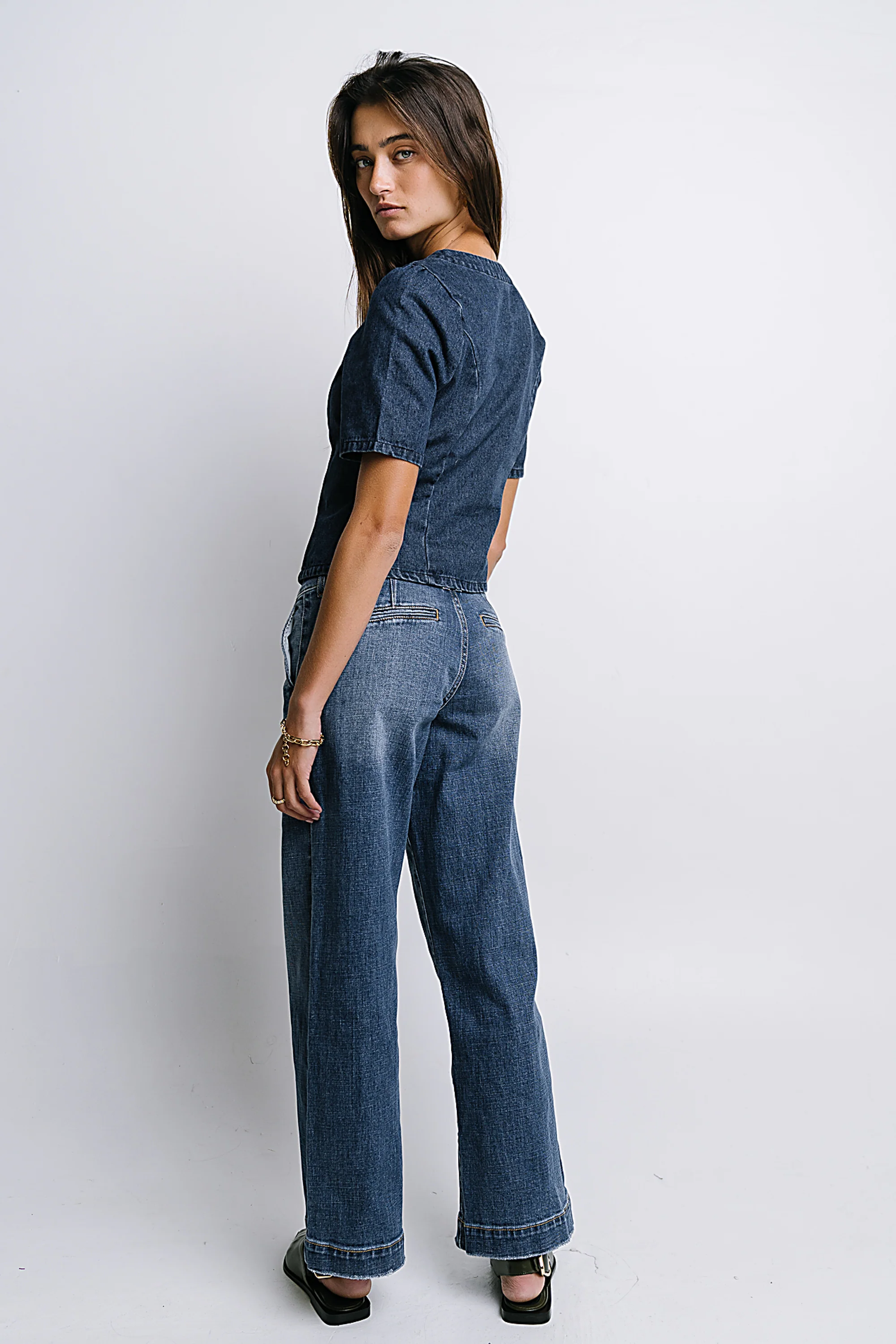 Katherine Wide Leg Jeans - FINAL SALE - Image 3