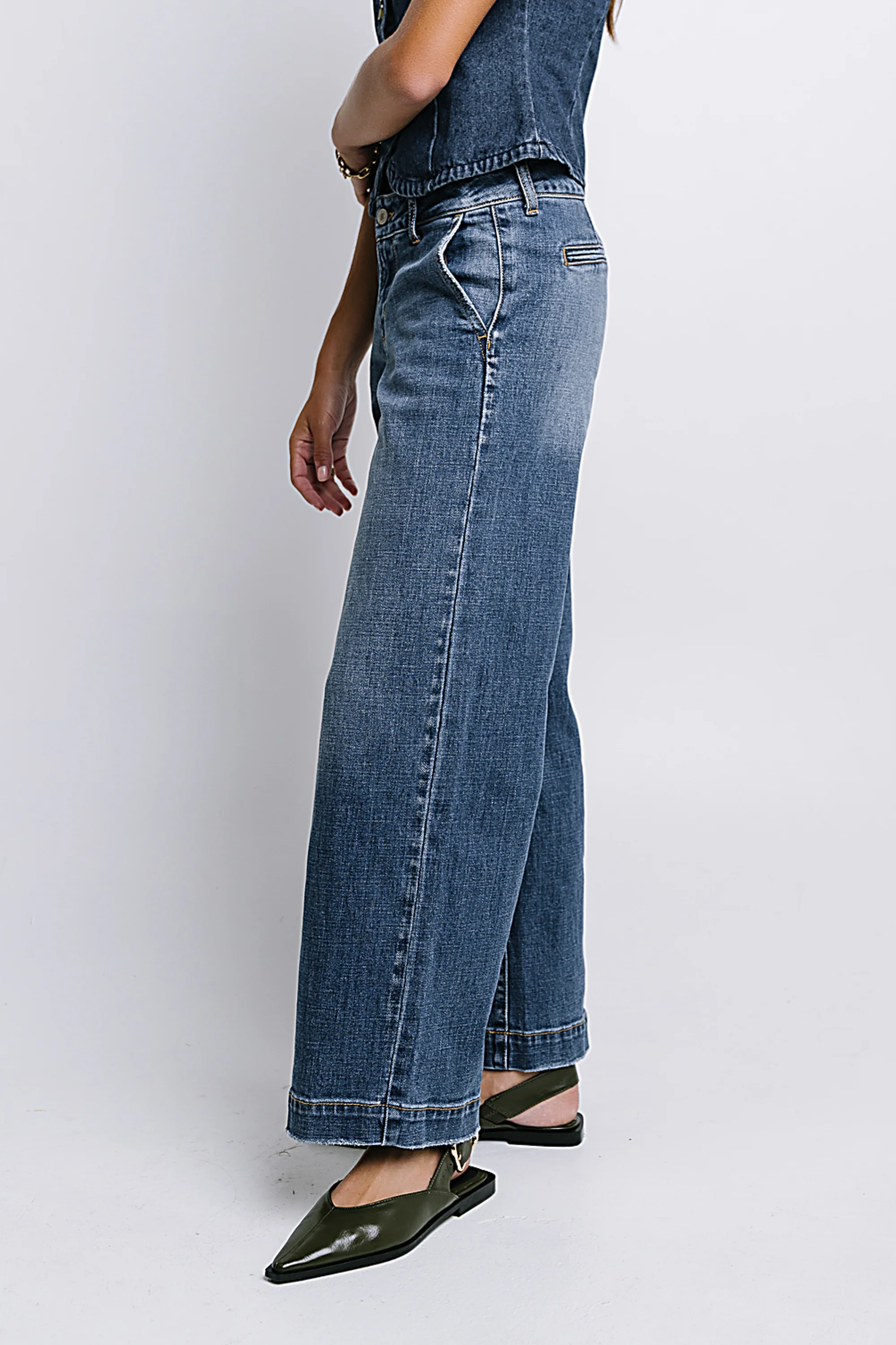 Katherine Wide Leg Jeans - FINAL SALE - Image 4