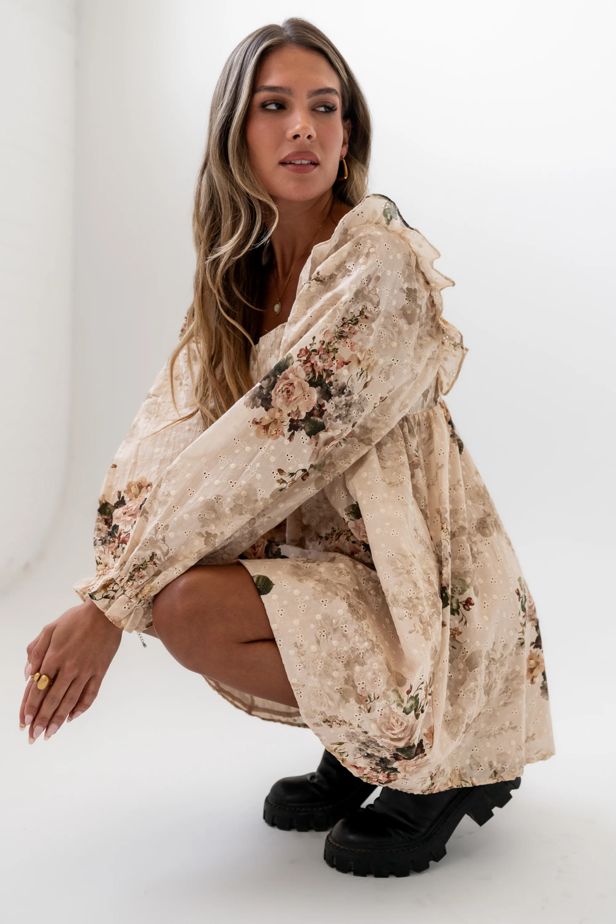 Kathy Floral Mini Dress - FINAL SALE - Image 4
