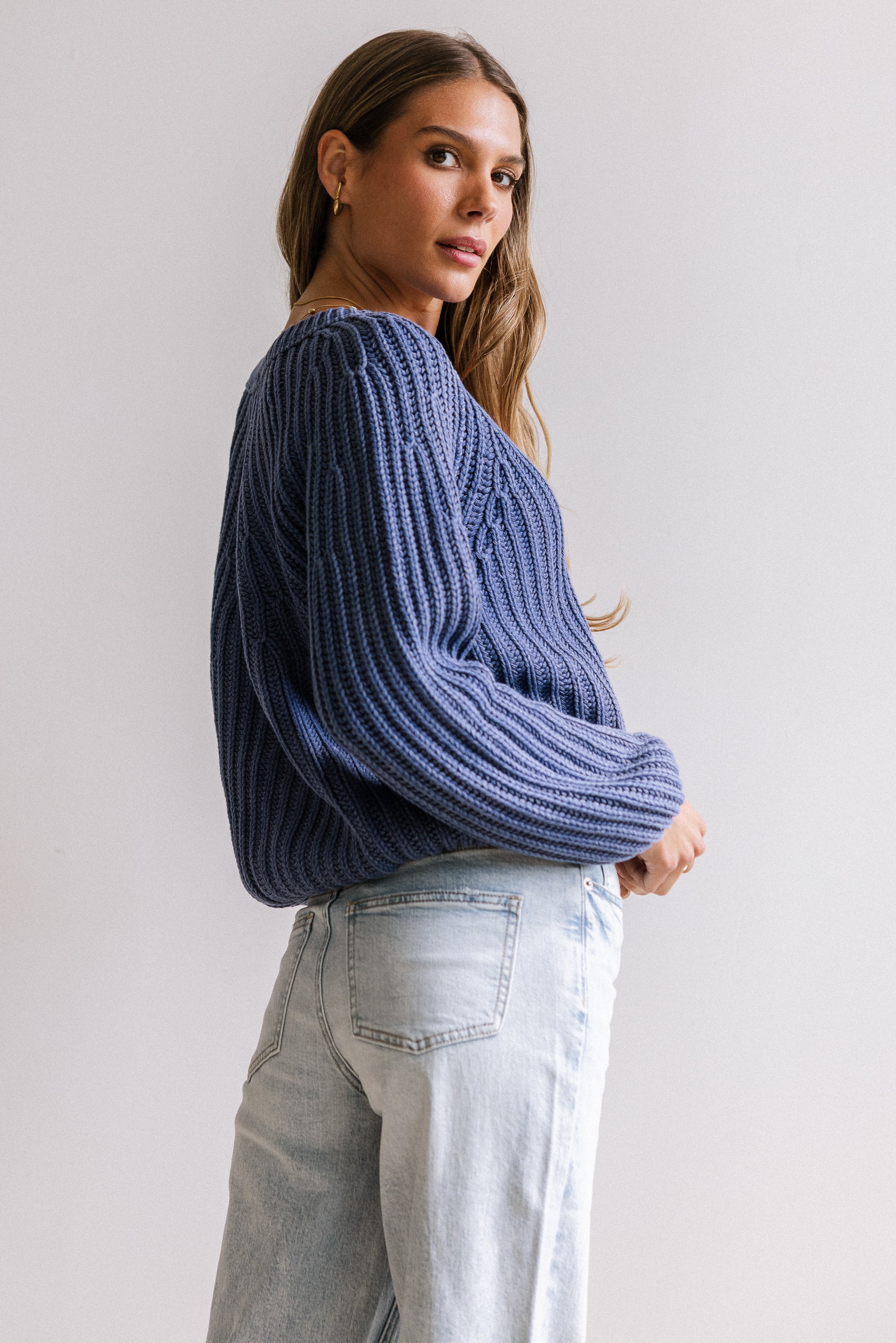 Katie Knit Cardigan in Navy - FINAL SALE - Image 6